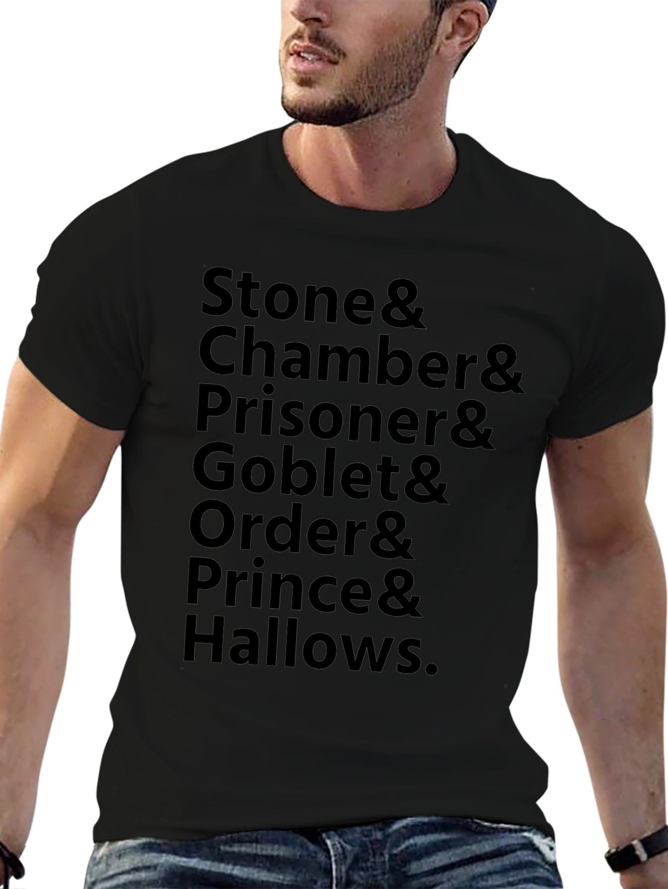 Harry Potter Book Titles T-Shirt - Black