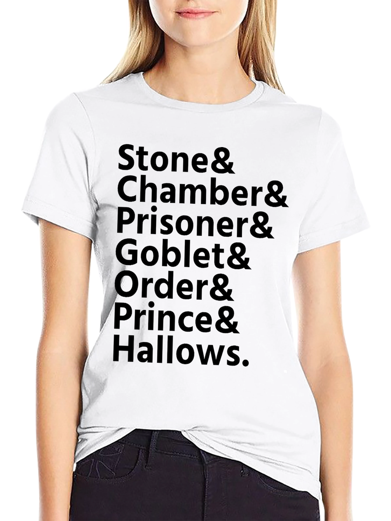 Harry Potter Book Titles T-Shirt - Black