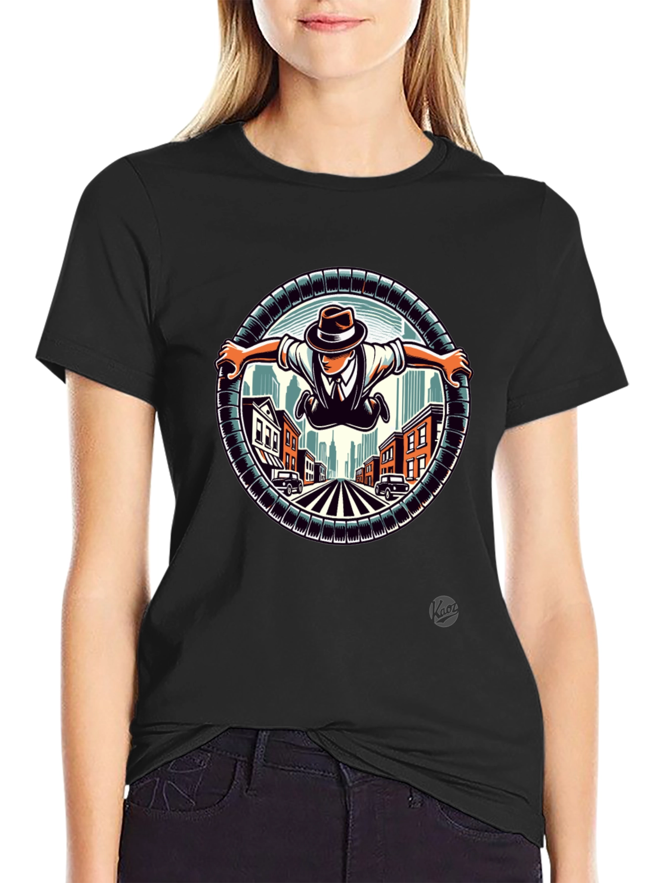 Urban Flyer Graphic Tee - Stylish Cityscape Design