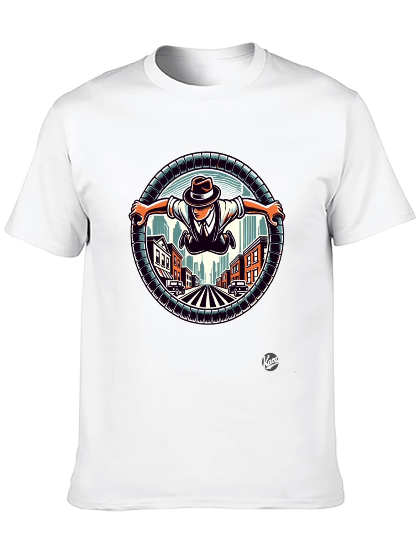 Urban Flyer Graphic Tee - Stylish Cityscape Design