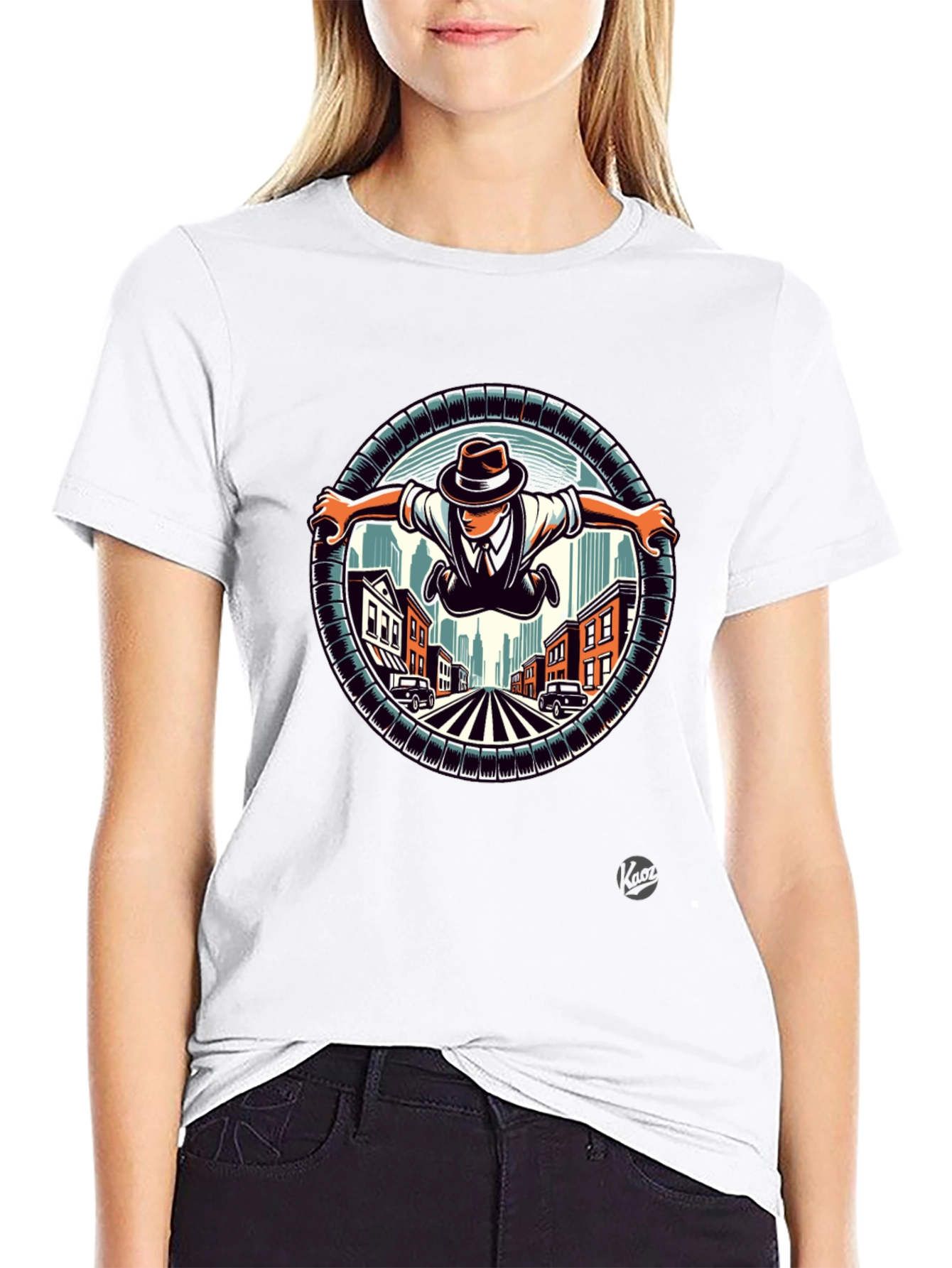 Urban Flyer Graphic Tee - Stylish Cityscape Design