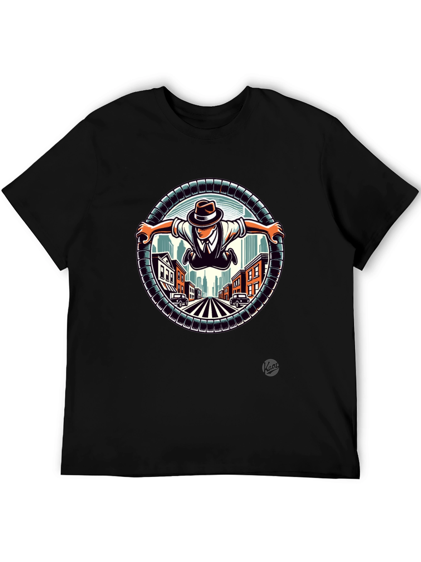 Urban Flyer Graphic Tee - Stylish Cityscape Design