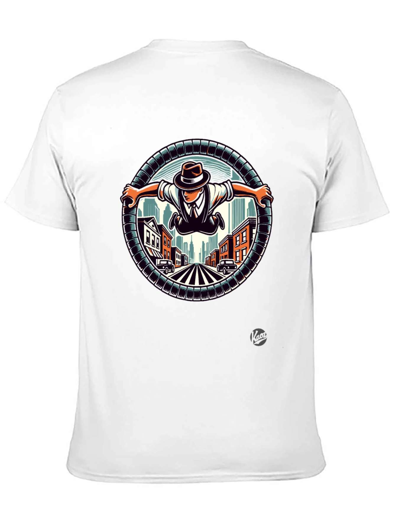 Urban Flyer Graphic Tee - Stylish Cityscape Design