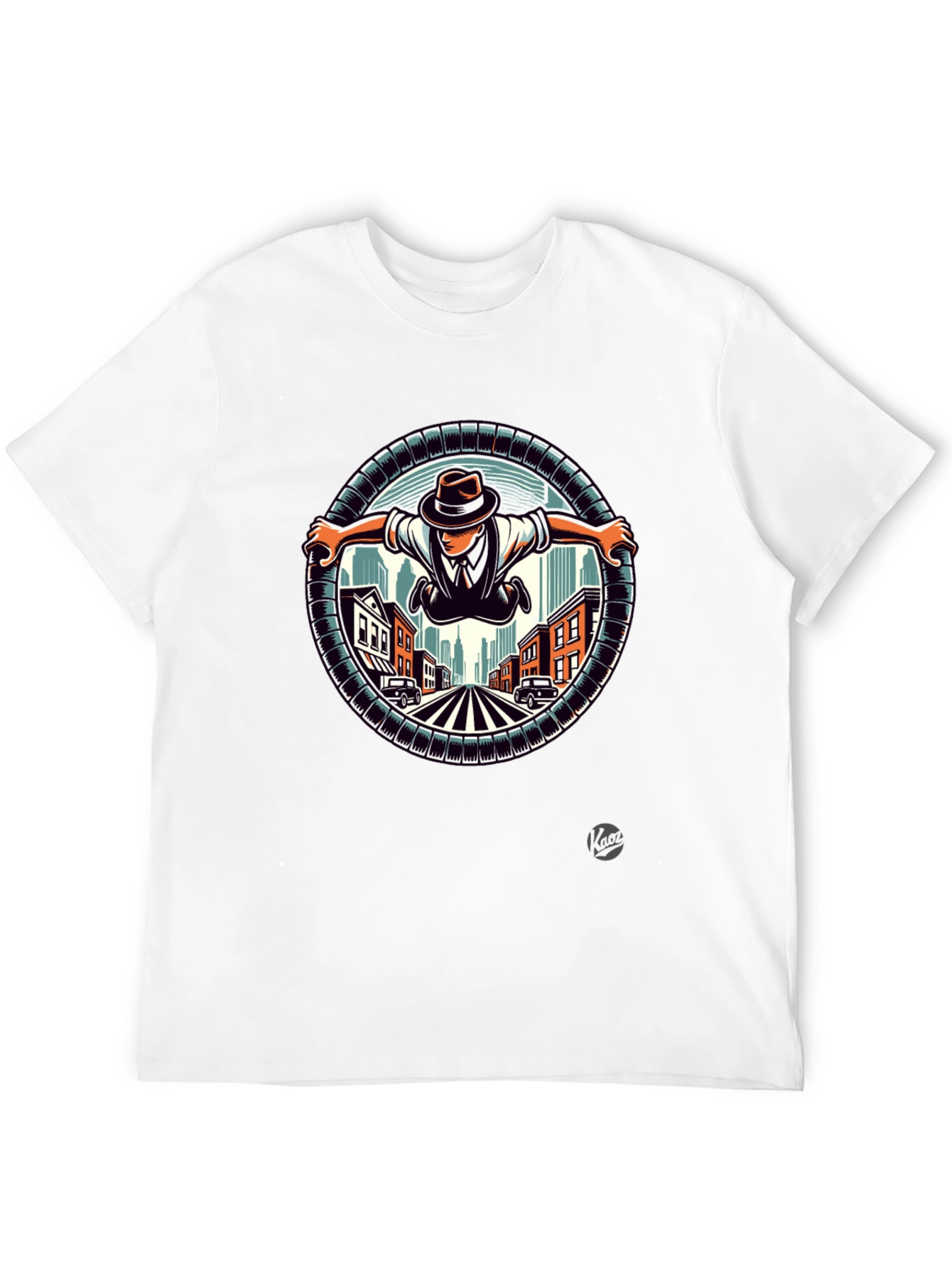 Urban Flyer Graphic Tee - Stylish Cityscape Design