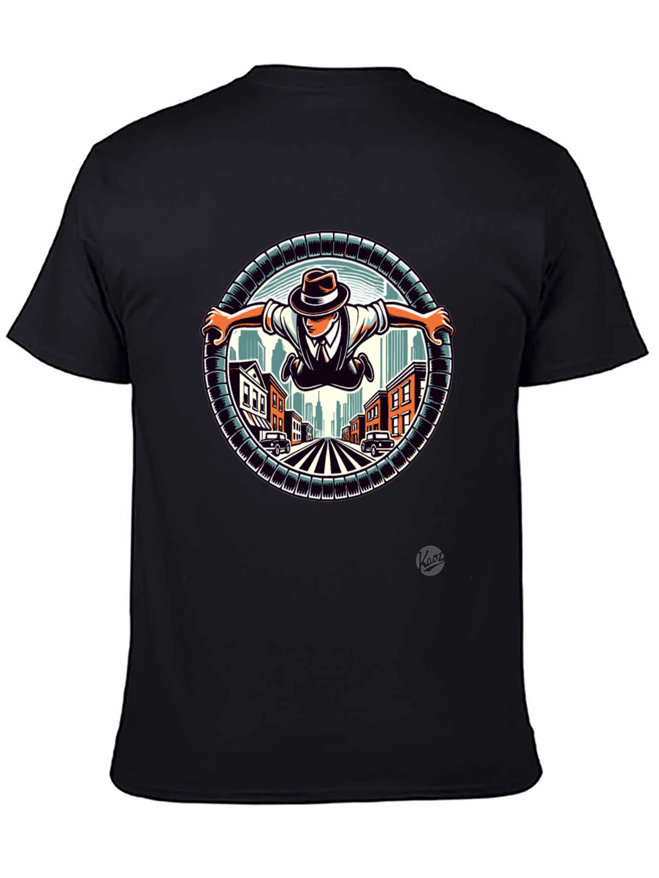 Urban Flyer Graphic Tee - Stylish Cityscape Design