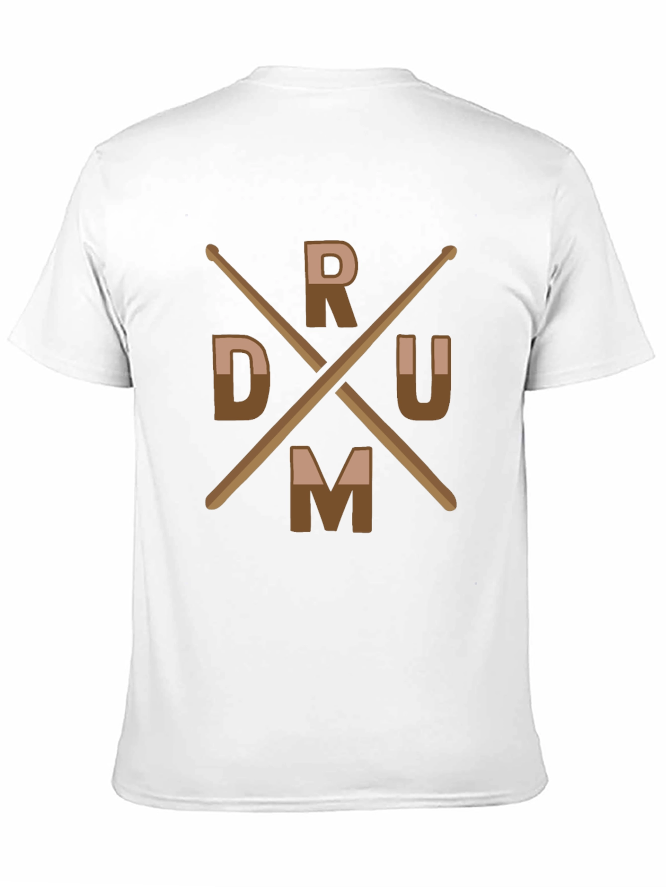 Drummer T-Shirt with Drum Sticks Design