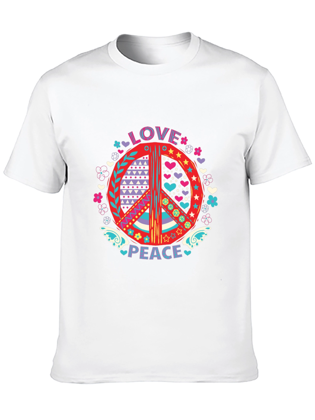 Love and Peace Graphic Tee - Groovy Style