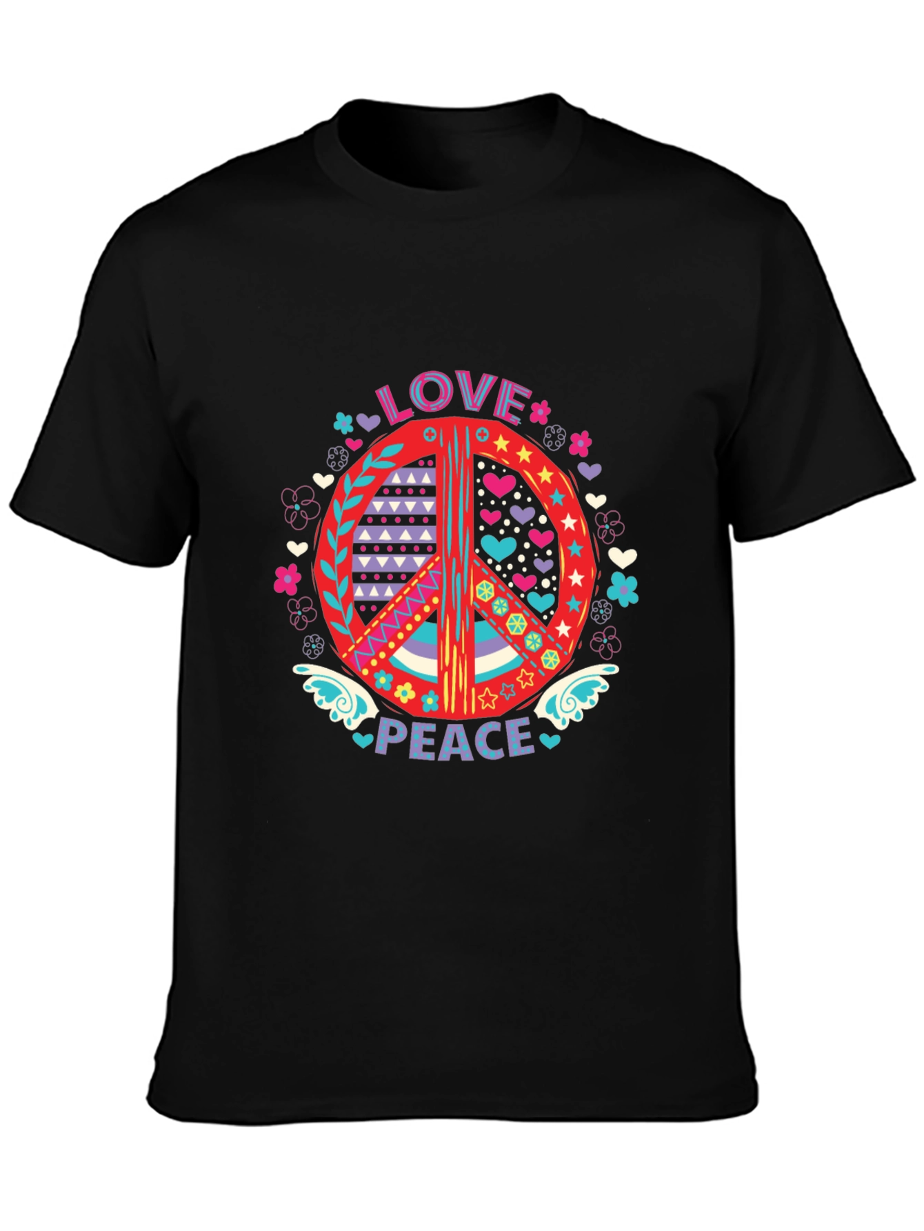 Love and Peace Graphic Tee - Groovy Style