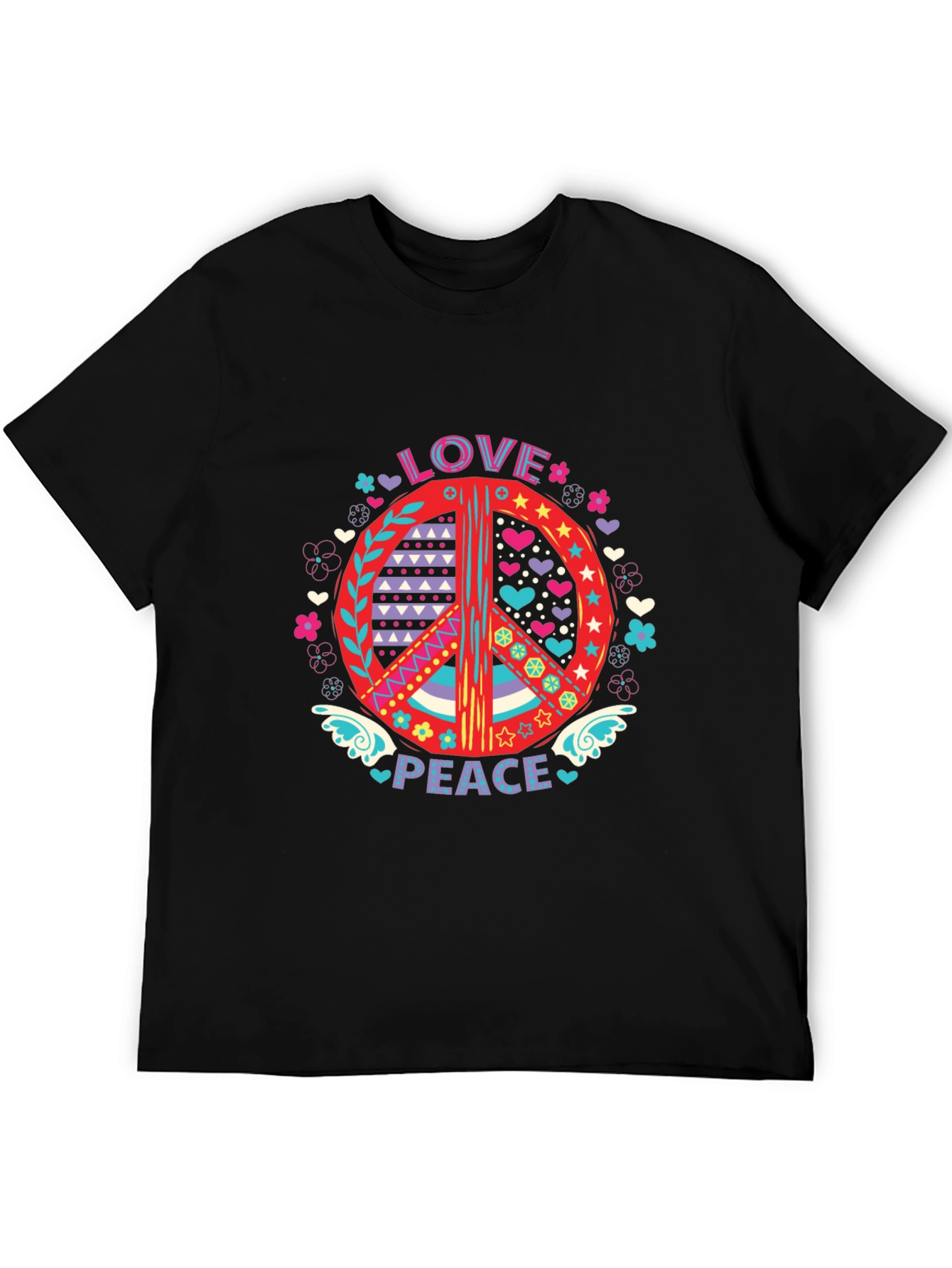 Love and Peace Graphic Tee - Groovy Style