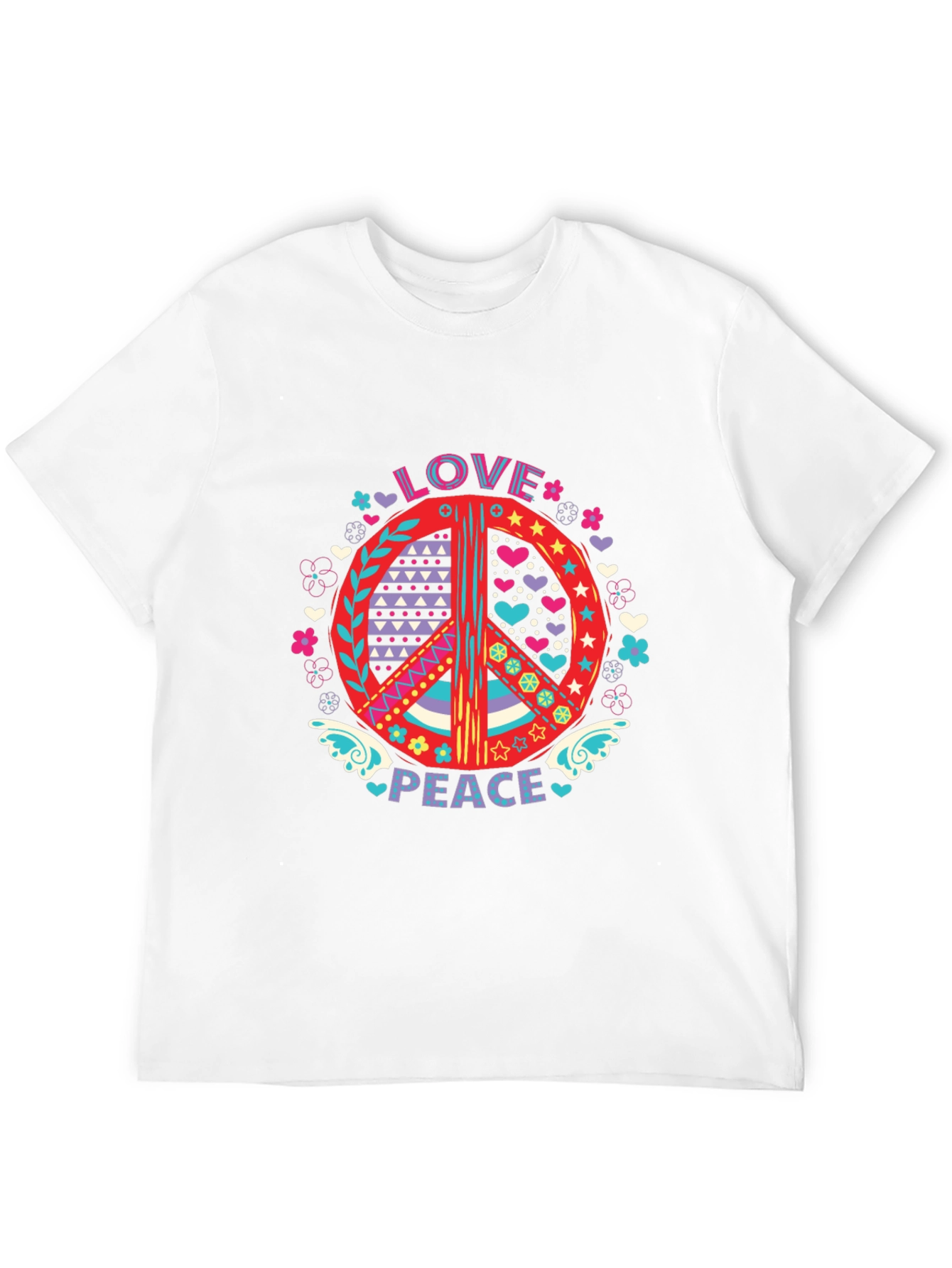 Love and Peace Graphic Tee - Groovy Style