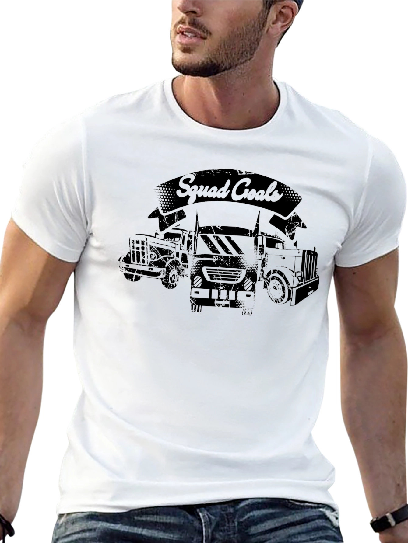 Squad Goals Trucker T-Shirt - Black