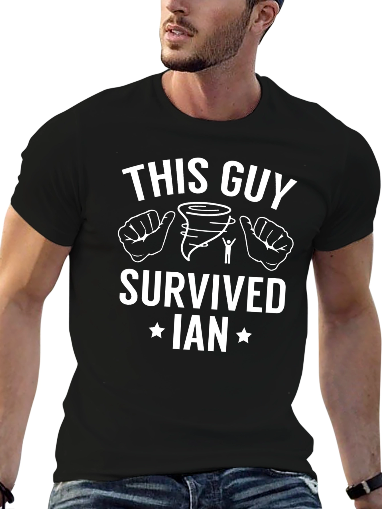 This Guy Survived Ian T-Shirt - Weather Resilient!