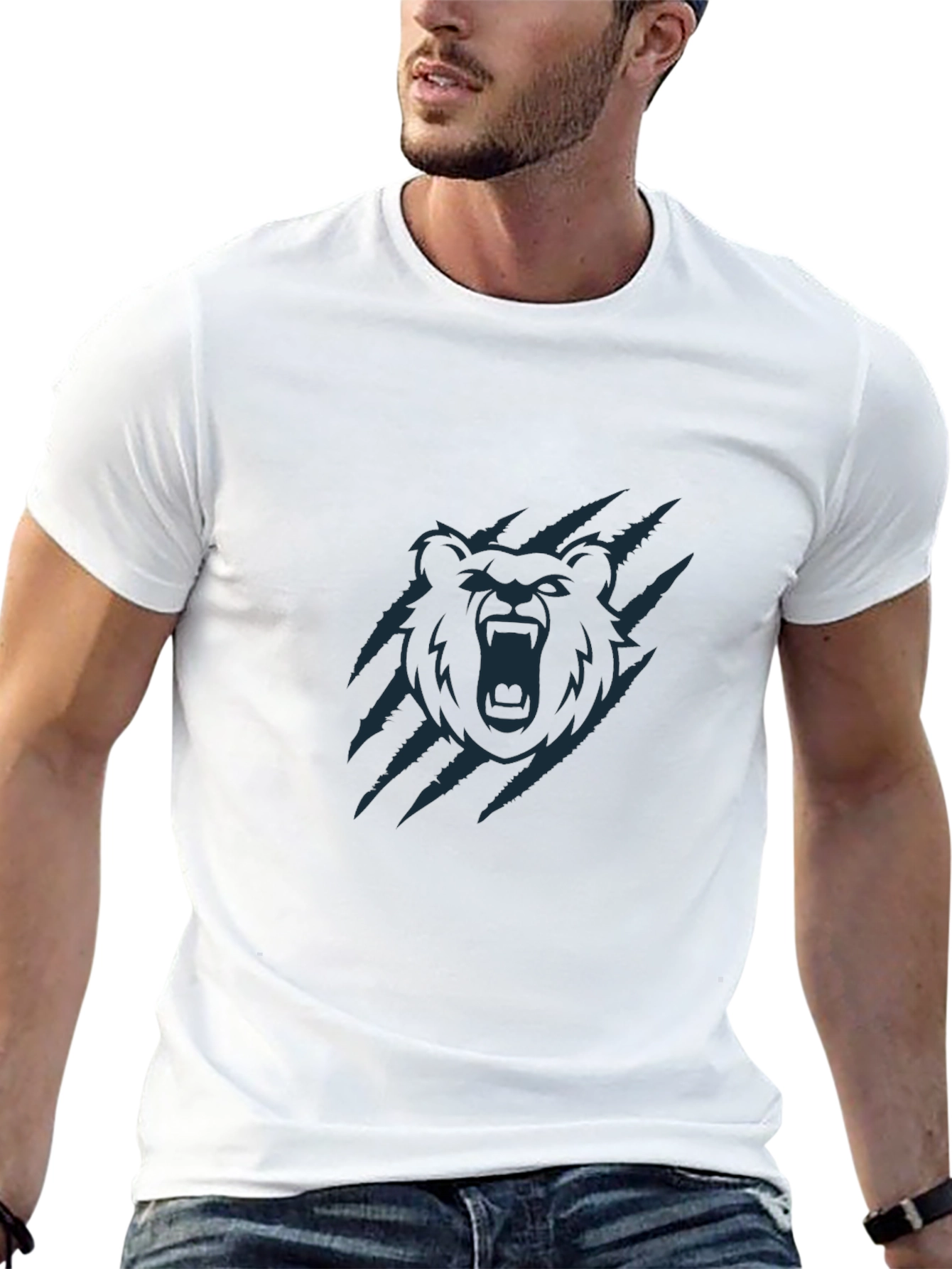 Grizzlies Graphic Tee - Roaring Bear Design