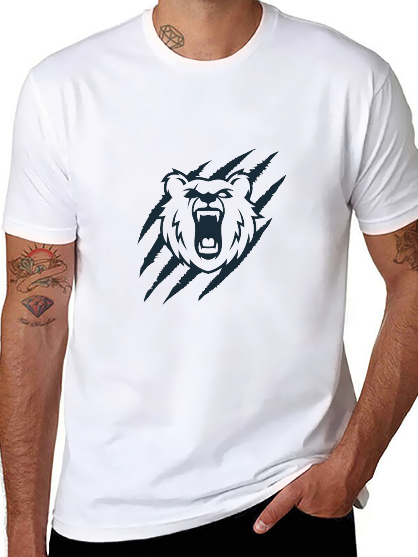 Grizzlies Graphic Tee - Roaring Bear Design