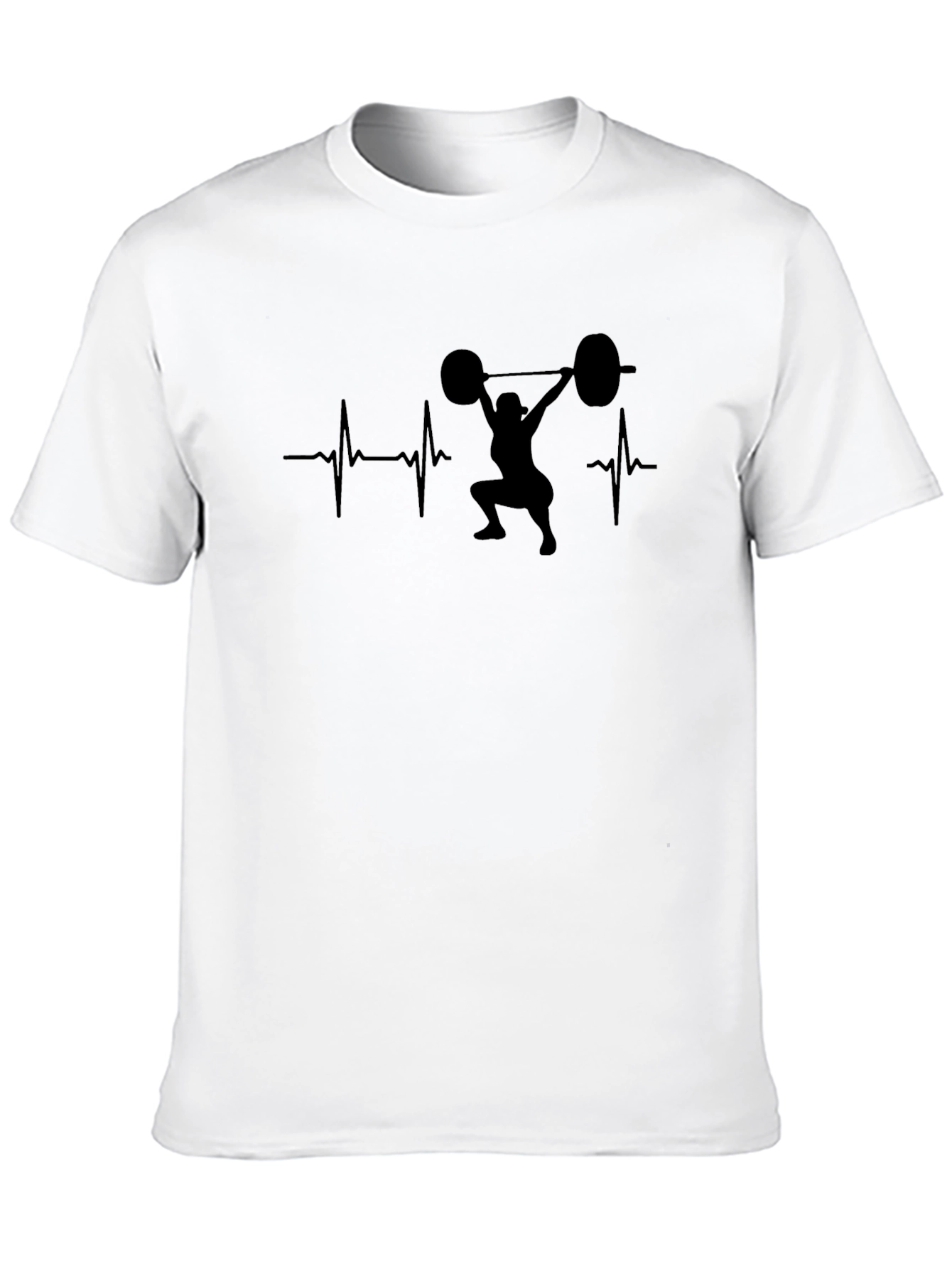 Weightlifting Heartbeat T-Shirt - Black