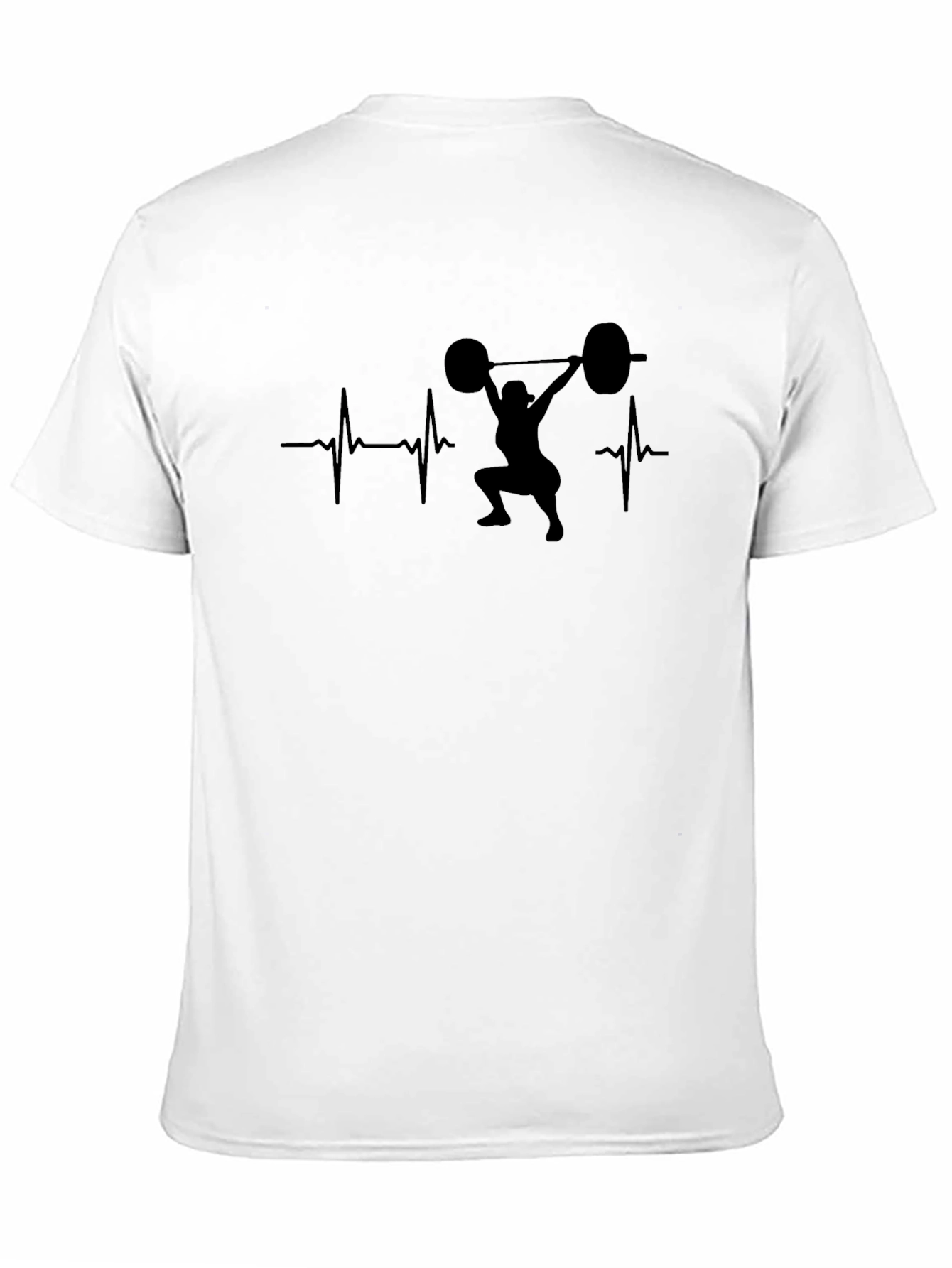 Weightlifting Heartbeat T-Shirt - Black