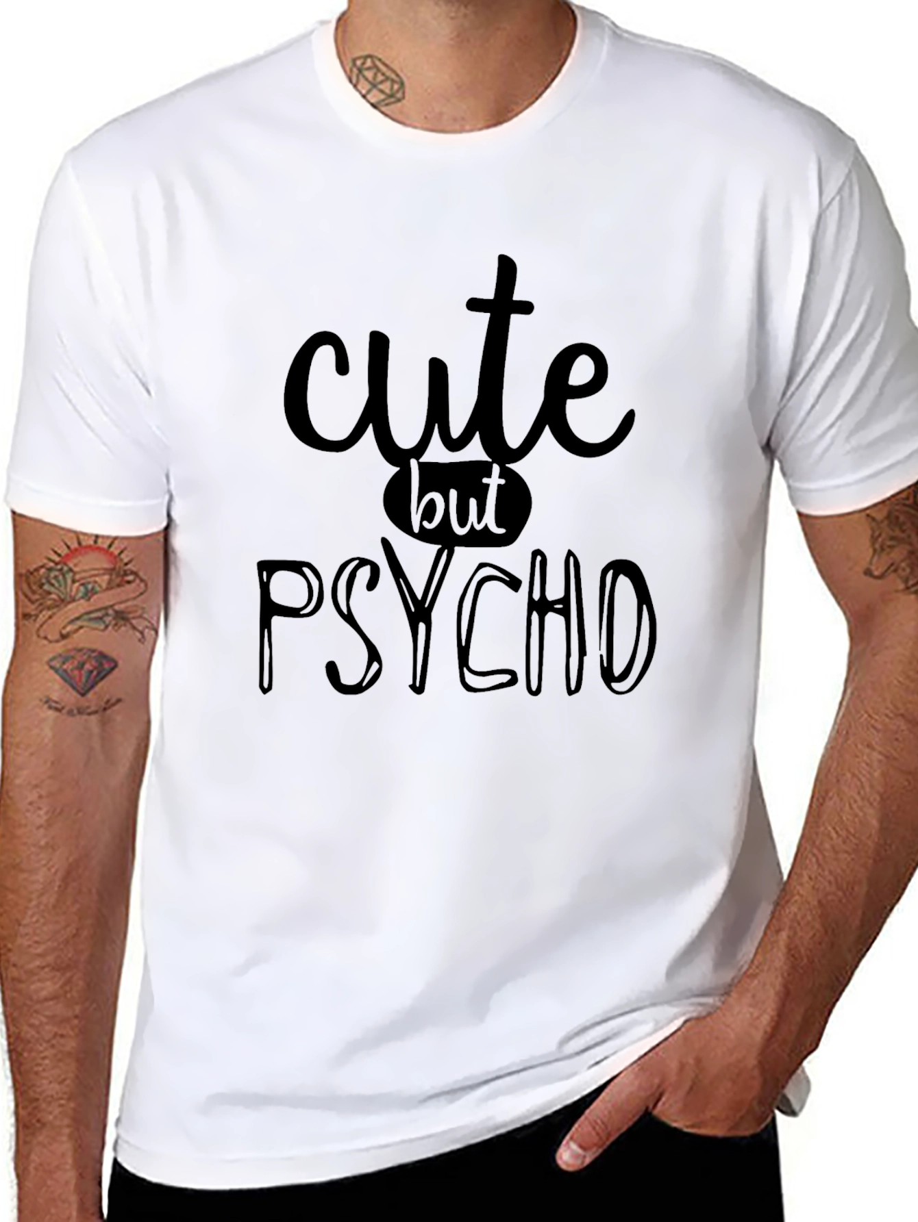Cute But Psycho Black Graphic Tee