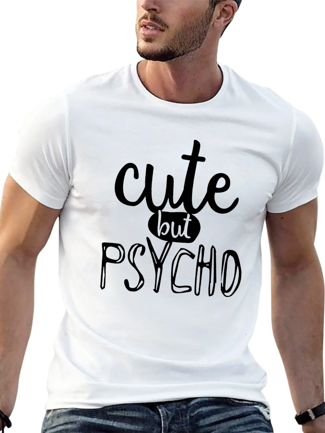 Cute But Psycho Black Graphic Tee