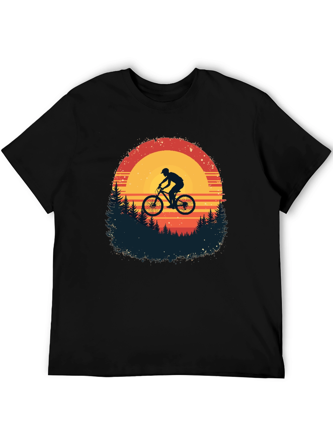 Mountain Biker Sunset Graphic Tee