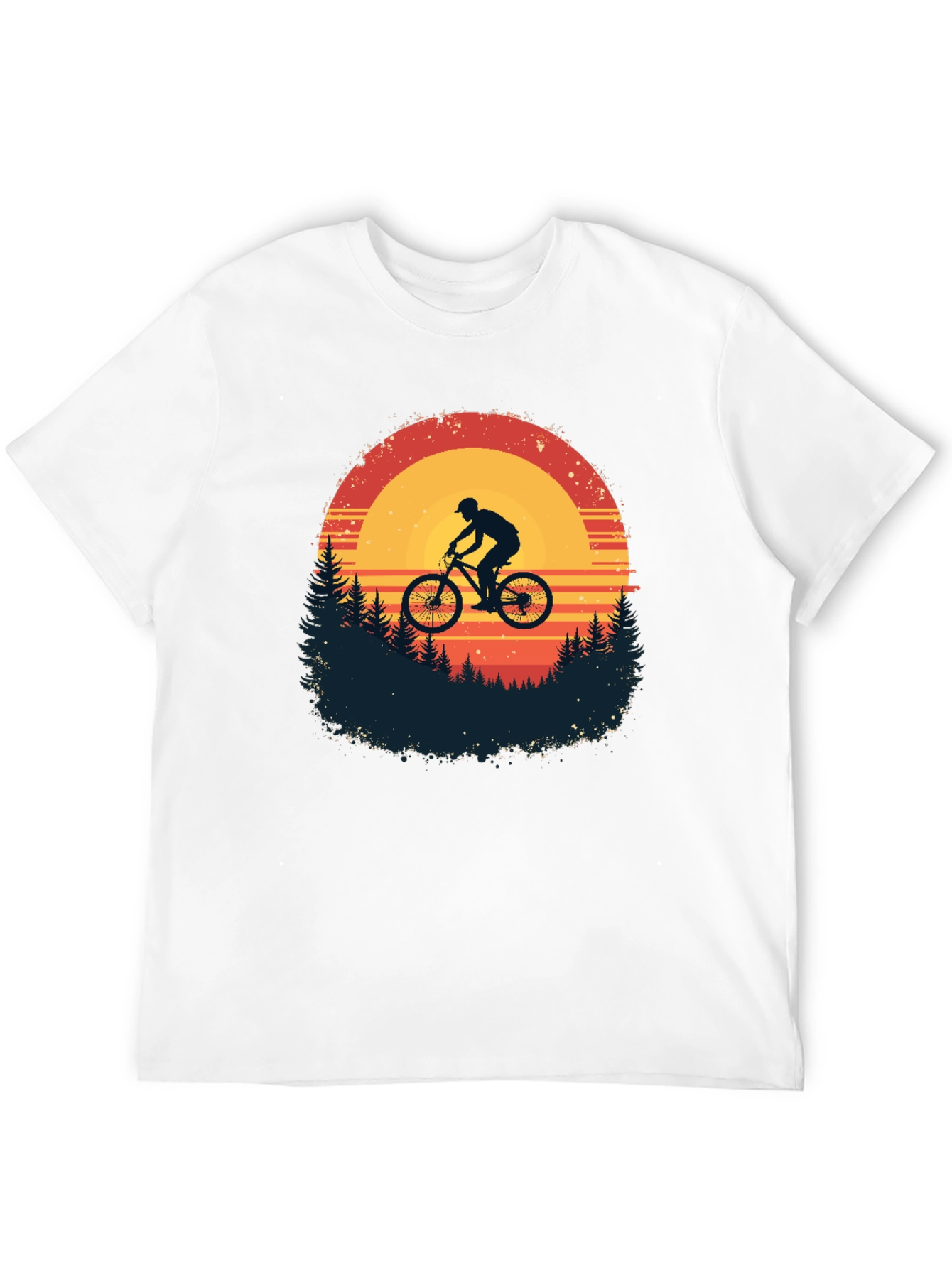 Mountain Biker Sunset Graphic Tee