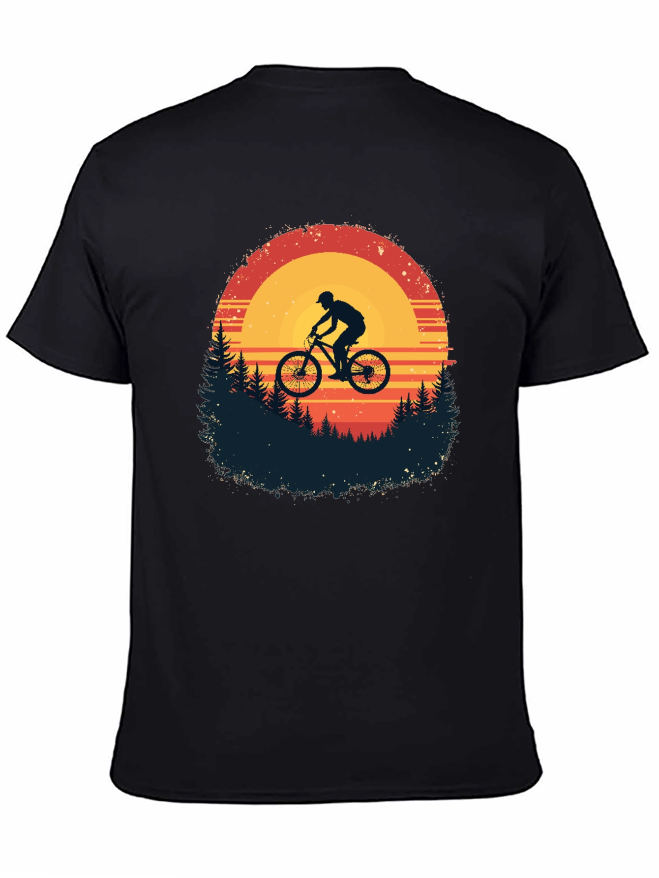 Mountain Biker Sunset Graphic Tee