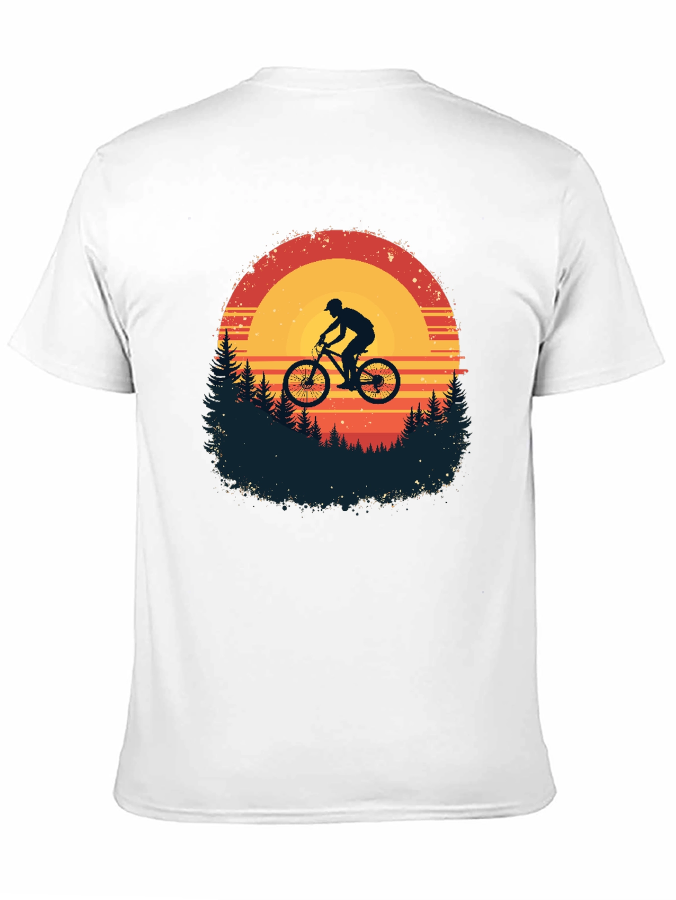 Mountain Biker Sunset Graphic Tee