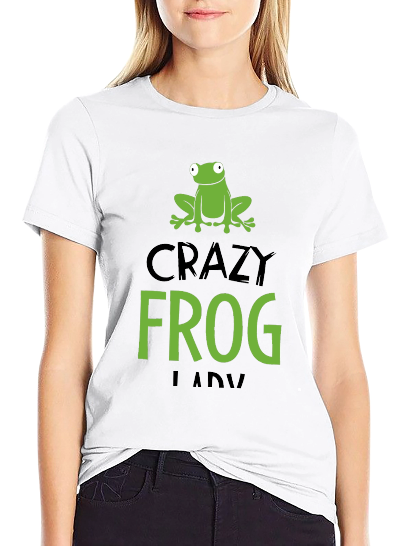 Crazy Frog Lady T-Shirt - Funny Animal Lover Tee