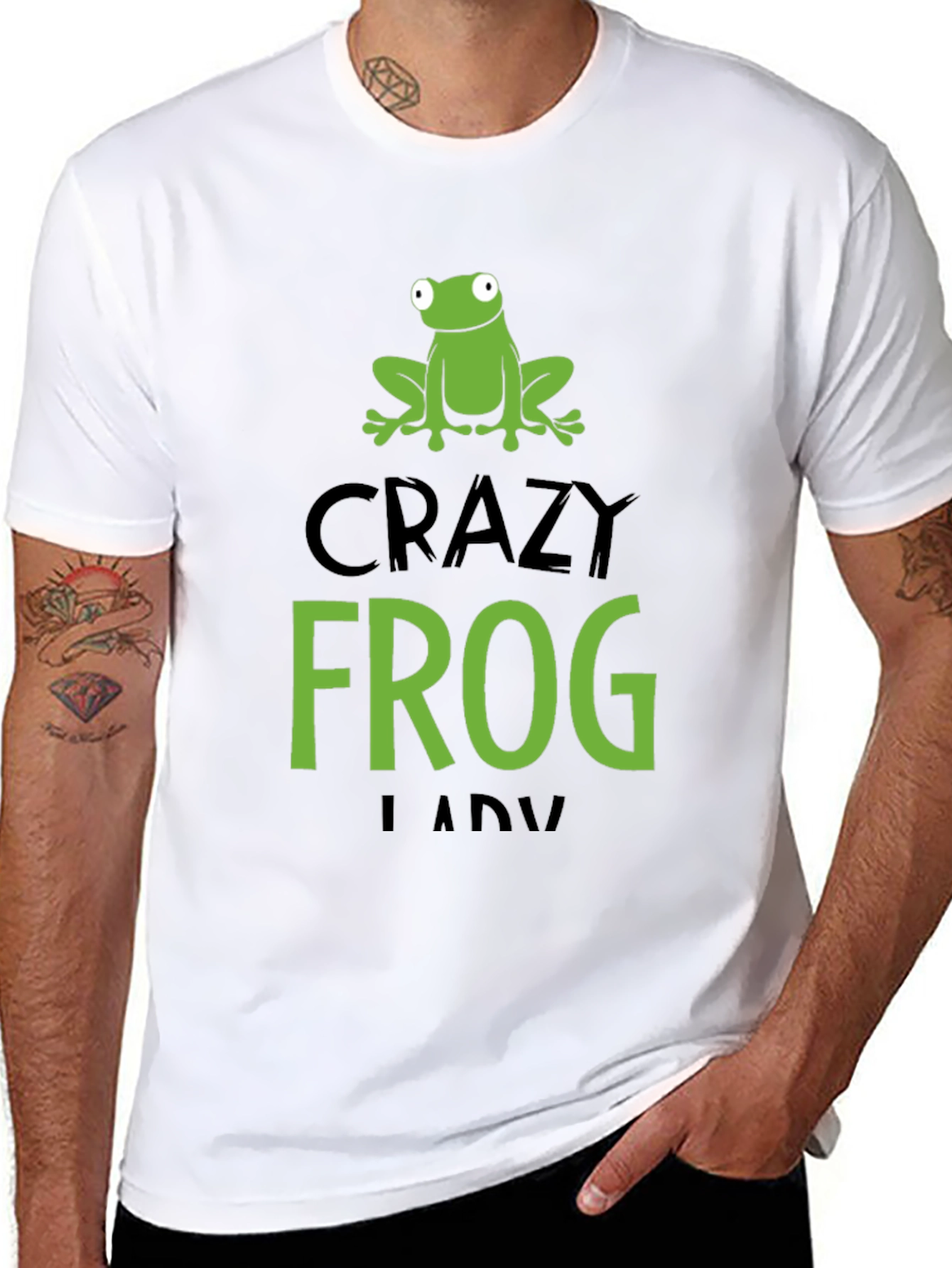 Crazy Frog Lady T-Shirt - Funny Animal Lover Tee