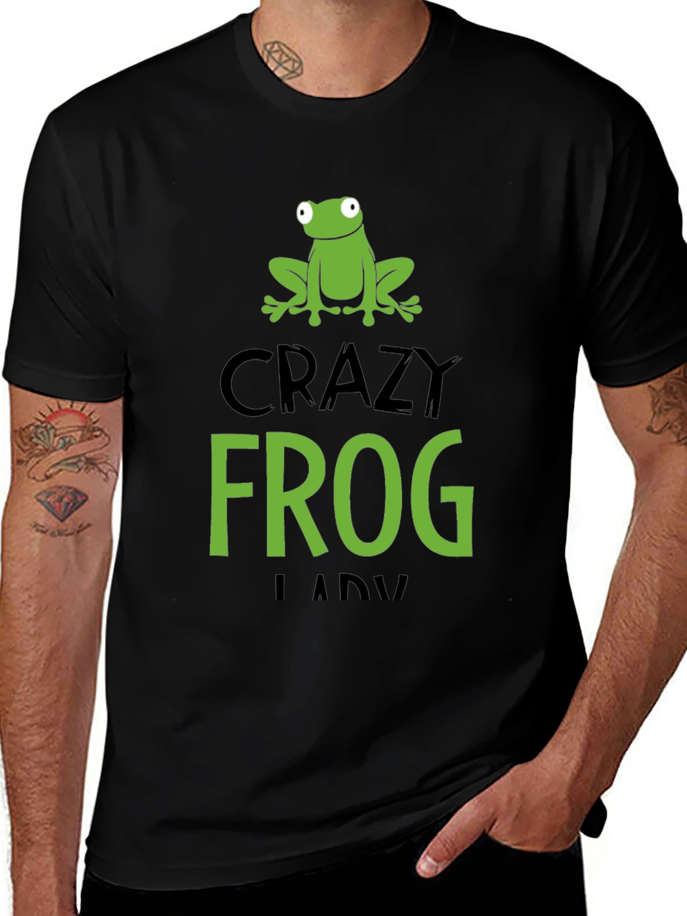 Crazy Frog Lady T-Shirt - Funny Animal Lover Tee