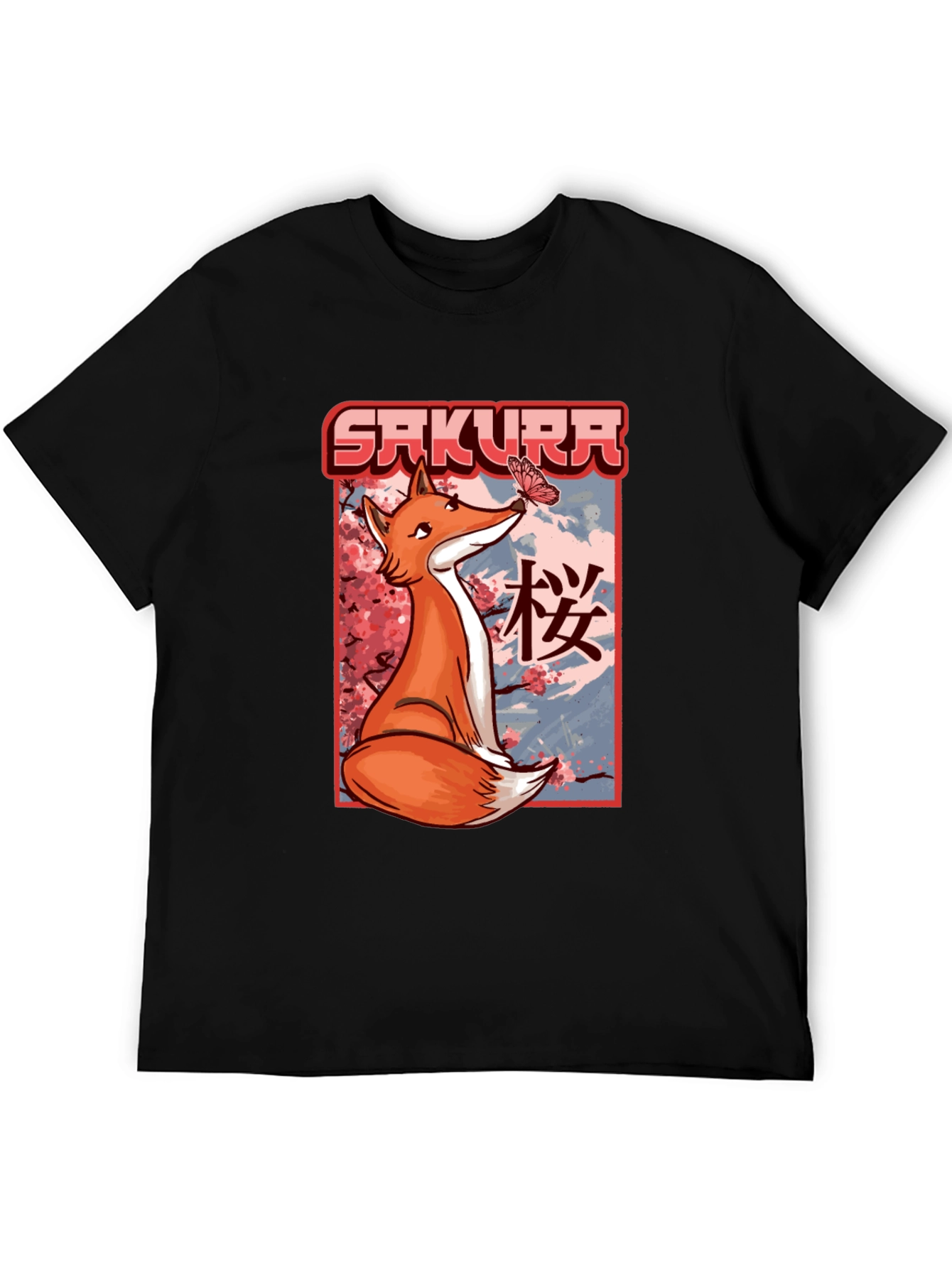 Sakura Fox T-Shirt - Anime Style Graphic Tee