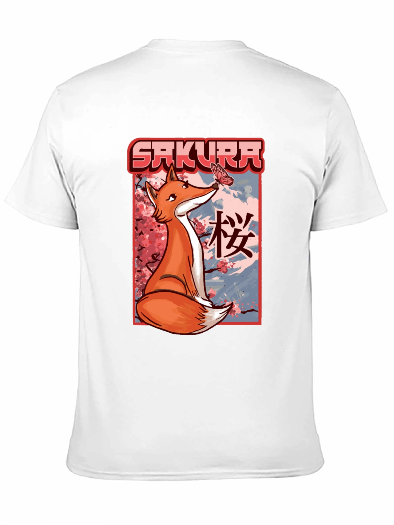 Sakura Fox T-Shirt - Anime Style Graphic Tee