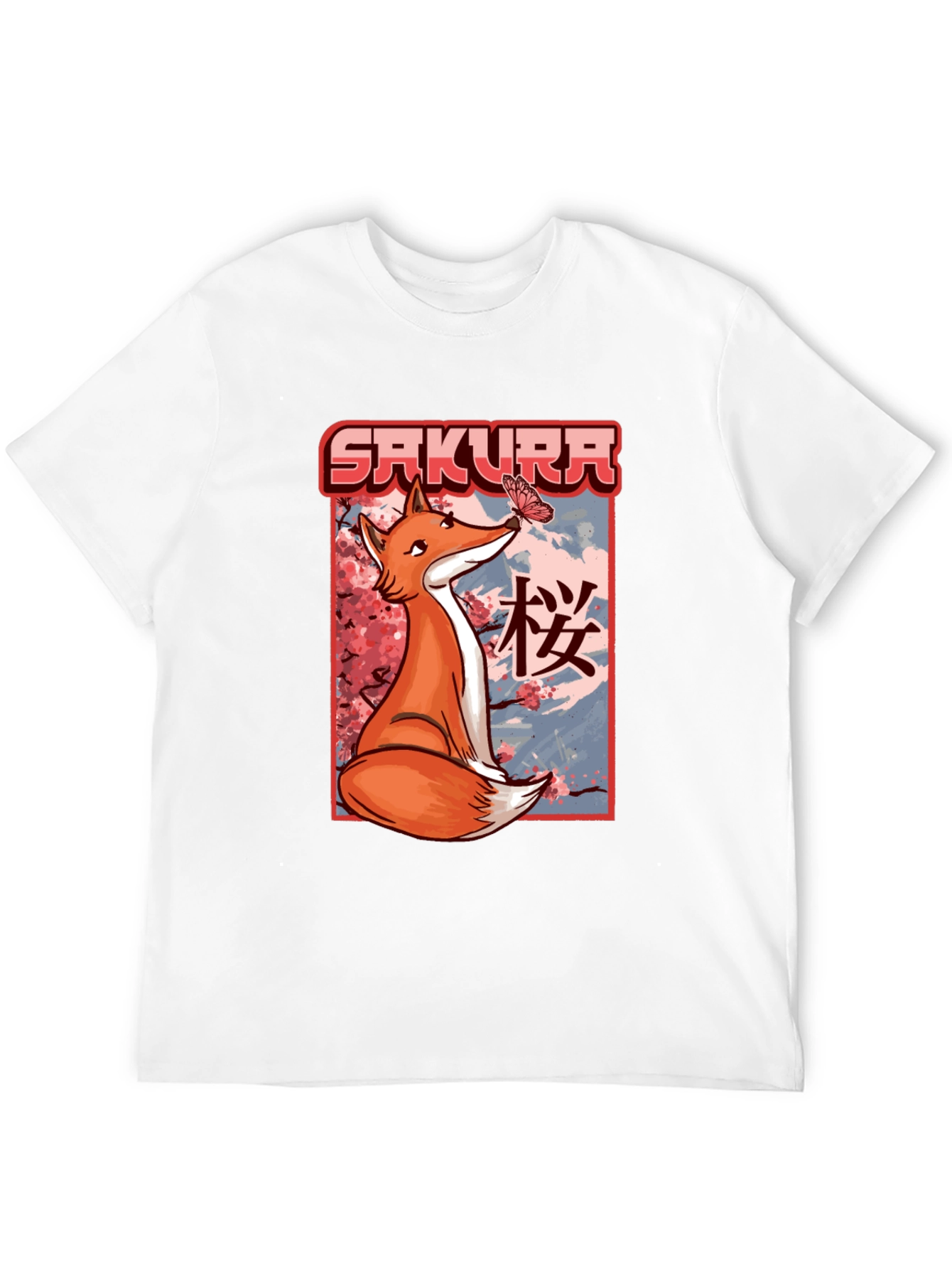 Sakura Fox T-Shirt - Anime Style Graphic Tee