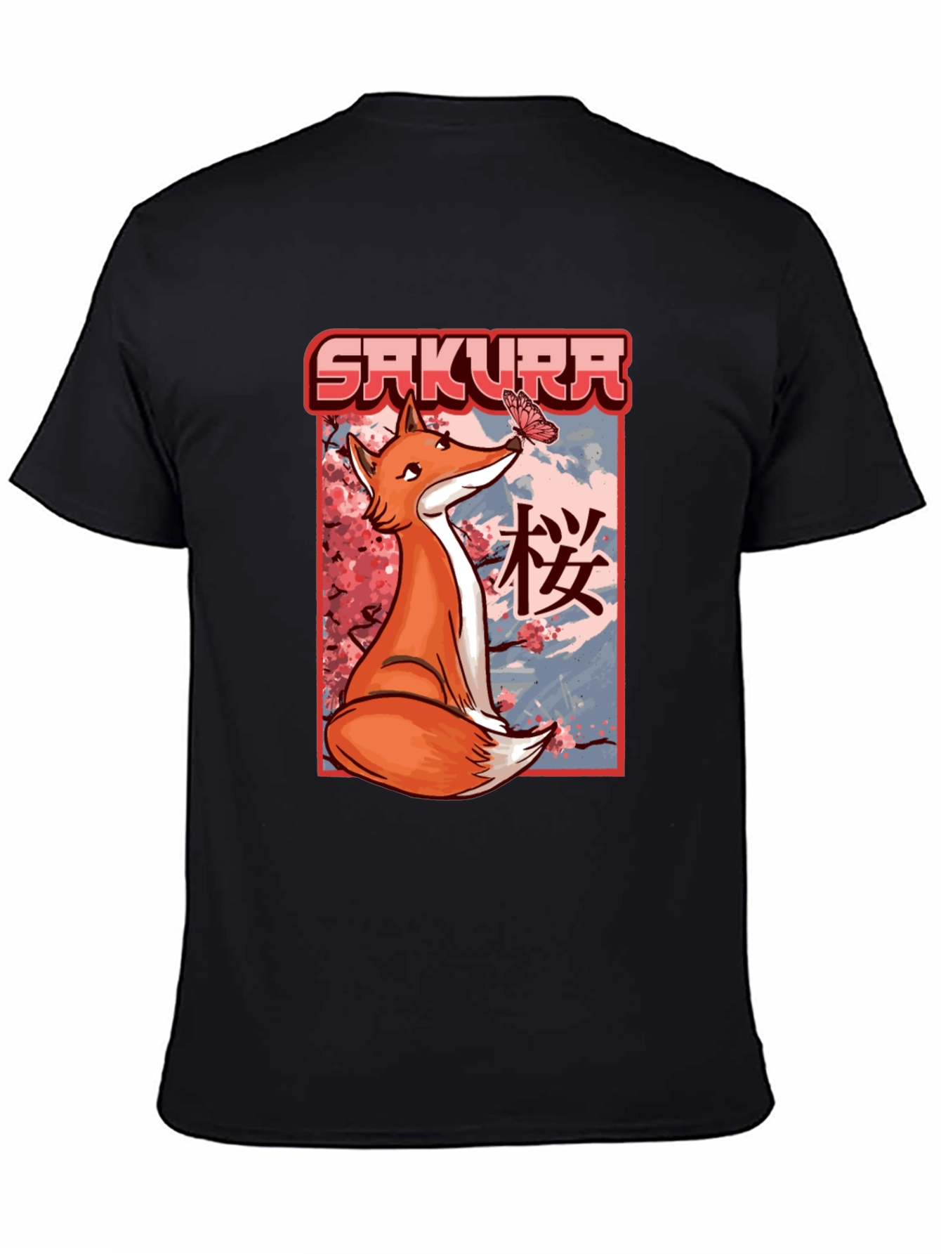 Sakura Fox T-Shirt - Anime Style Graphic Tee