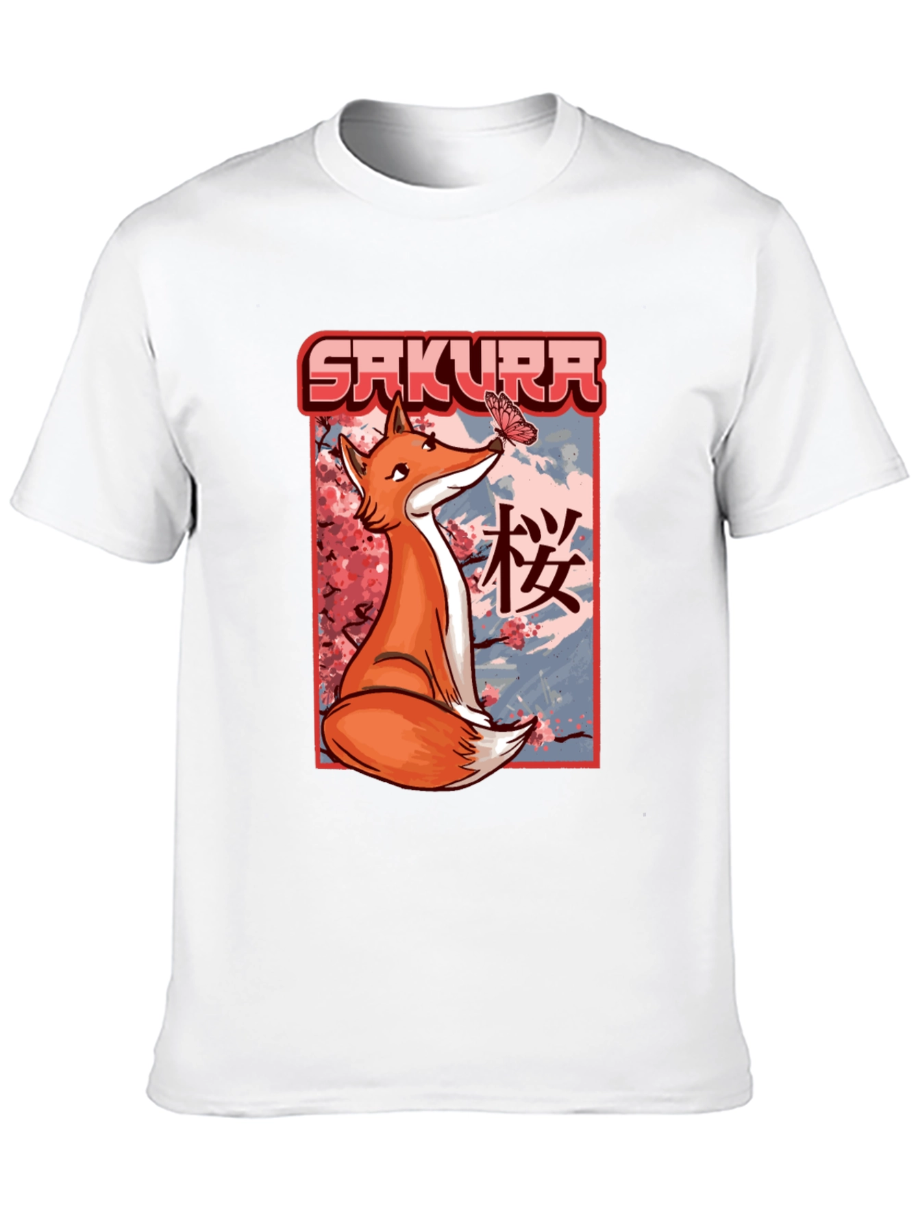 Sakura Fox T-Shirt - Anime Style Graphic Tee
