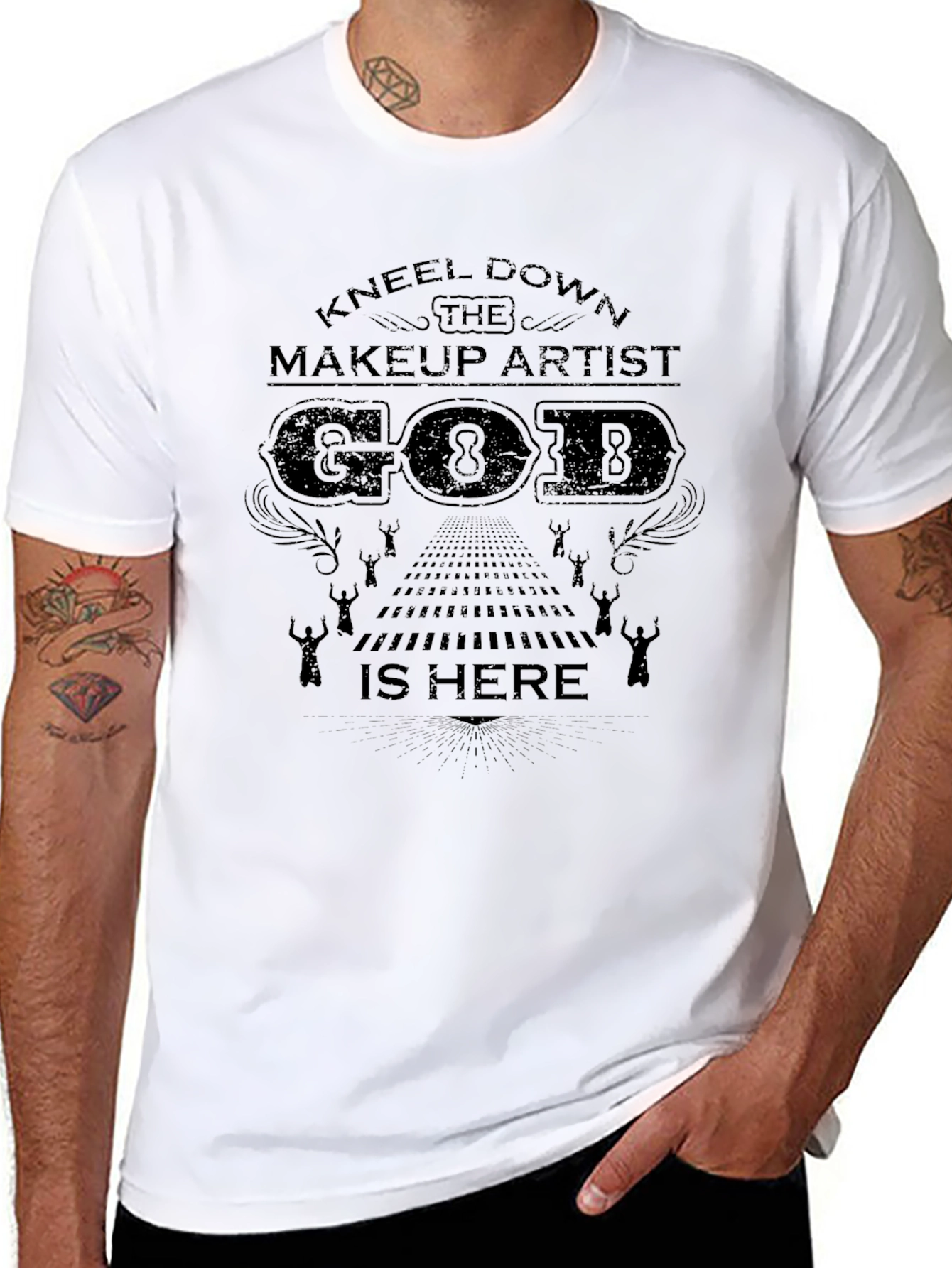 Kneel Down Makeup Artist Graphic T-Shirt