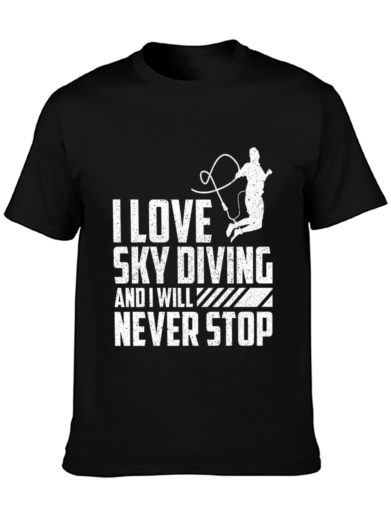 I Love Sky Diving T-Shirt Black