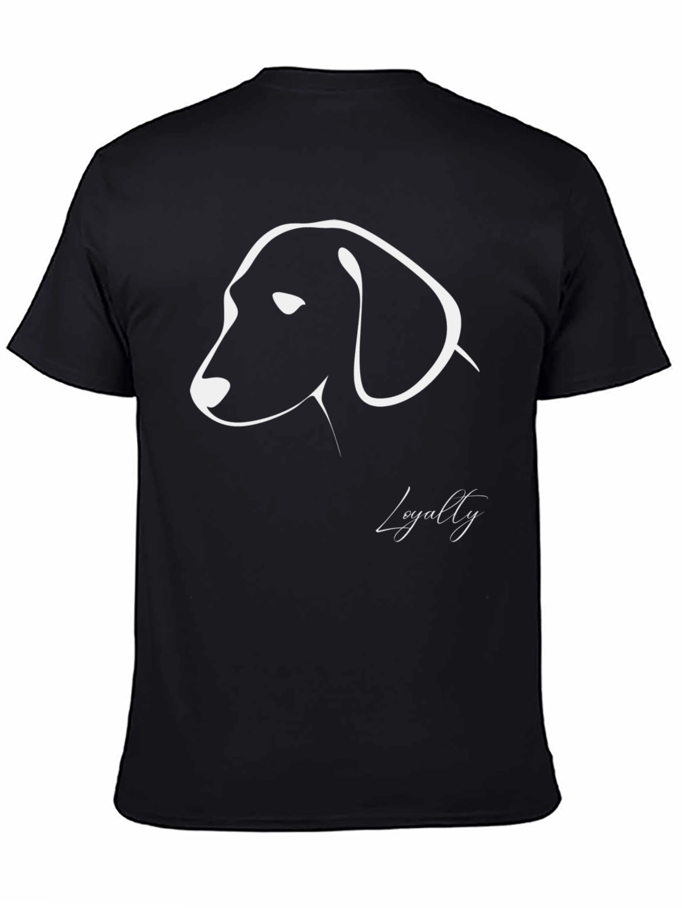 Loyalty Dog Silhouette Graphic Tee - Mens Black T-Shirt