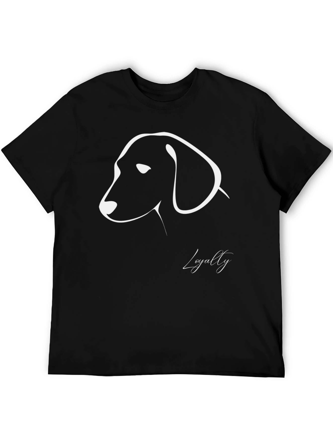 Loyalty Dog Silhouette Graphic Tee - Mens Black T-Shirt