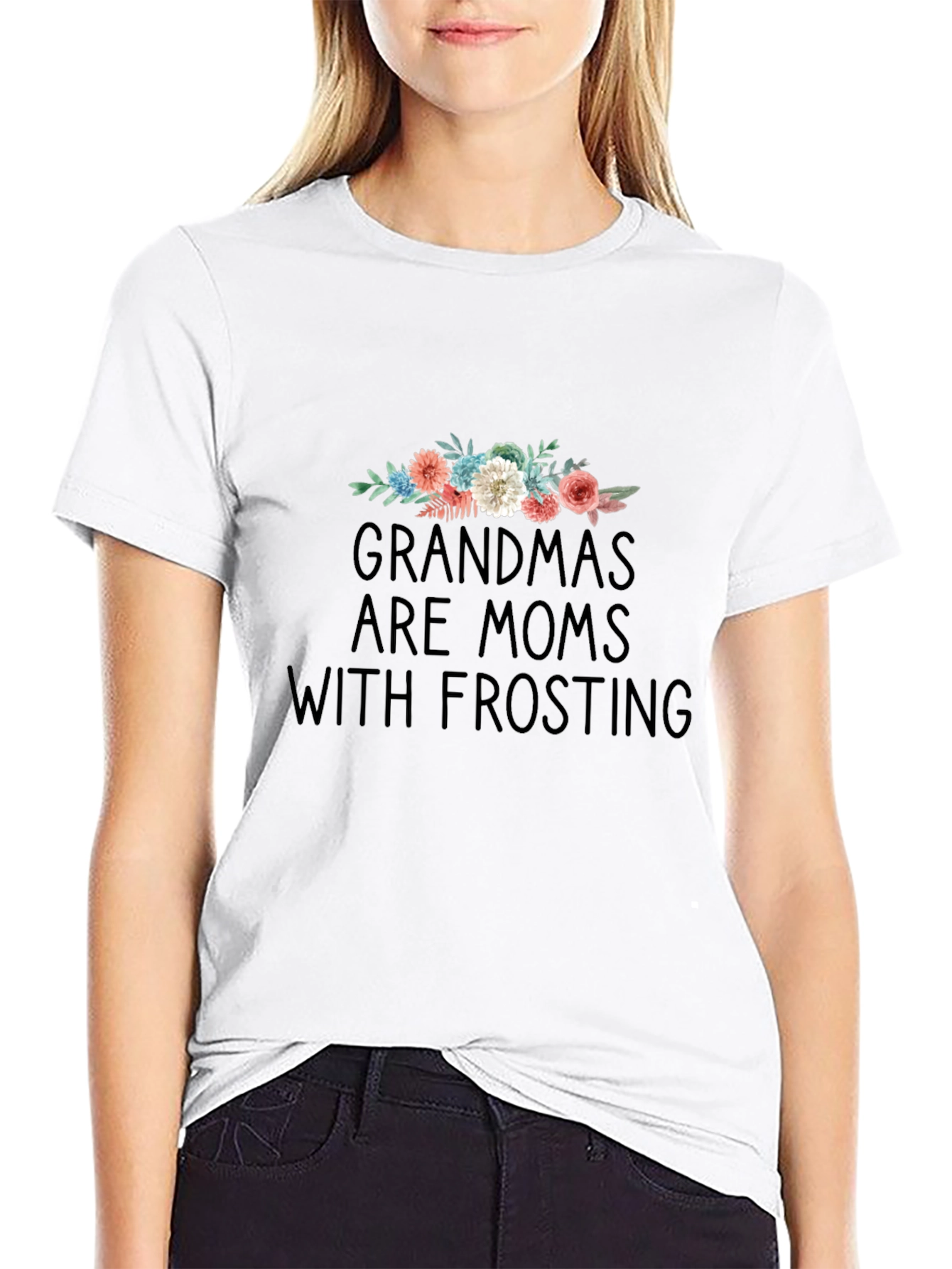 Grandmas Are Moms With Frosting Graphic Tee