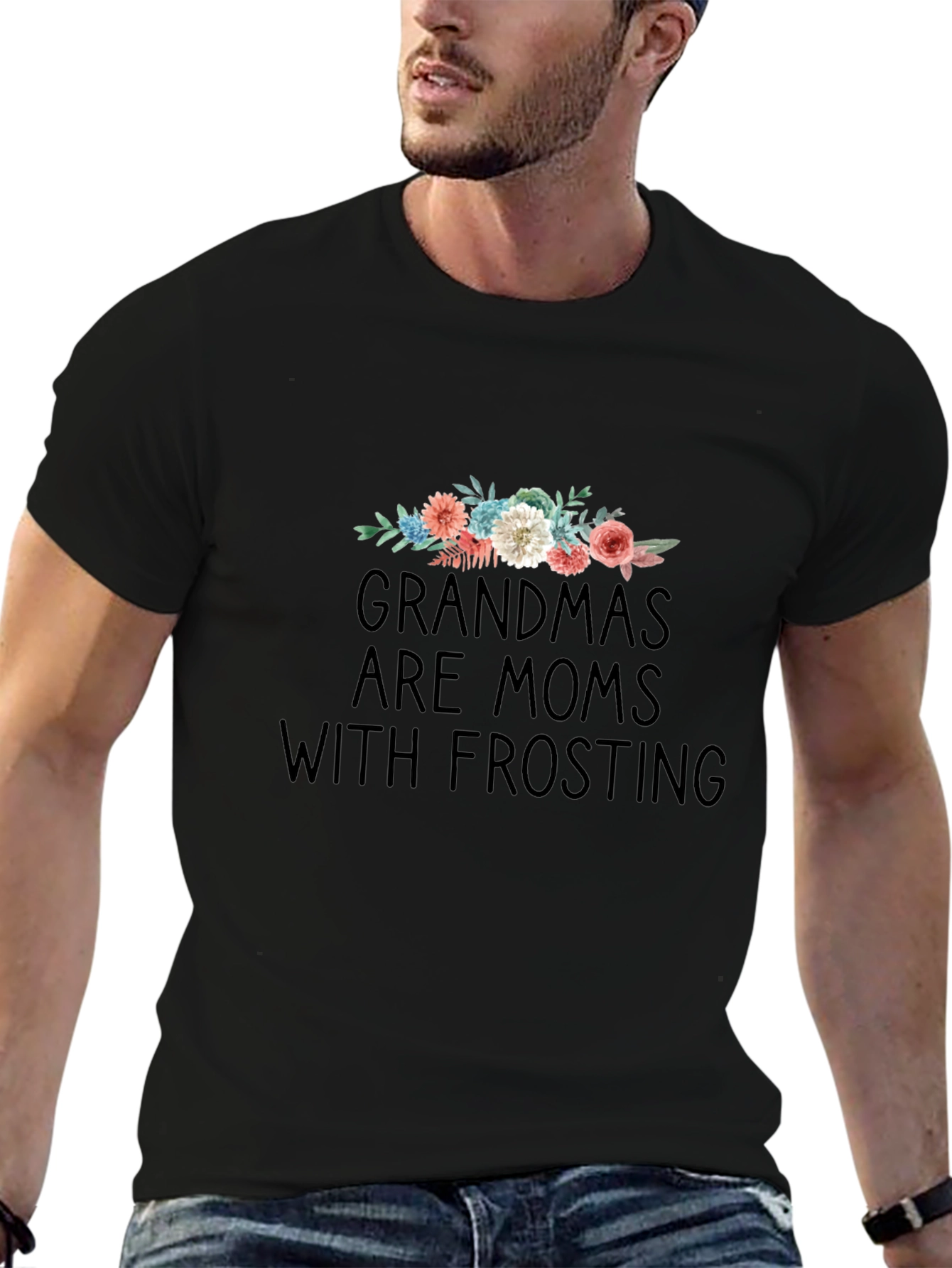Grandmas Are Moms With Frosting Graphic Tee