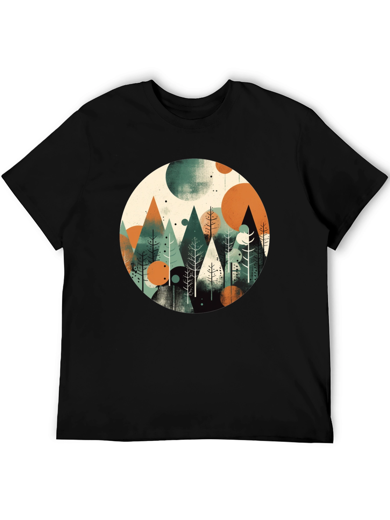 Abstract Mountain Forest Graphic Tee