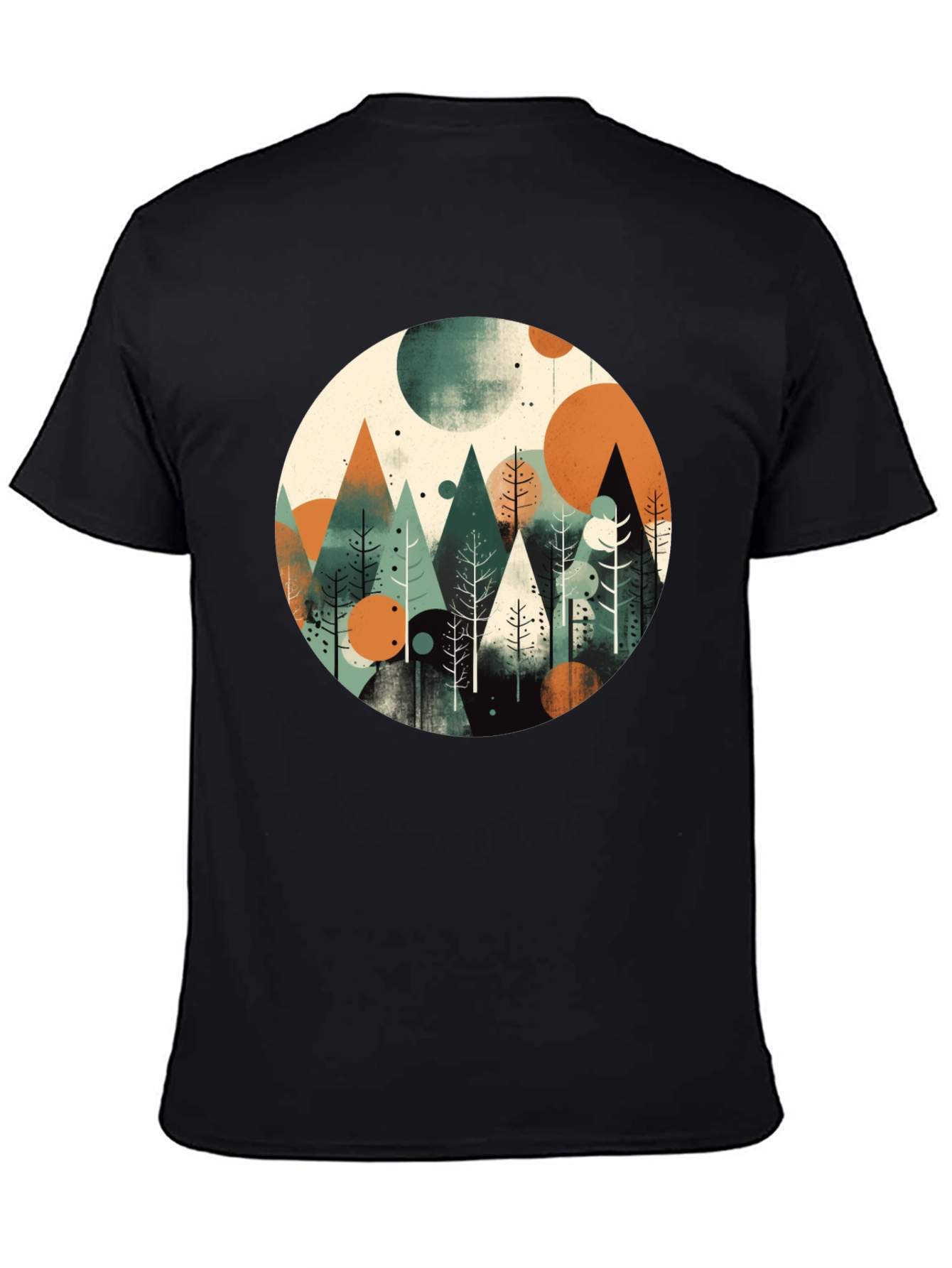 Abstract Mountain Forest Graphic Tee