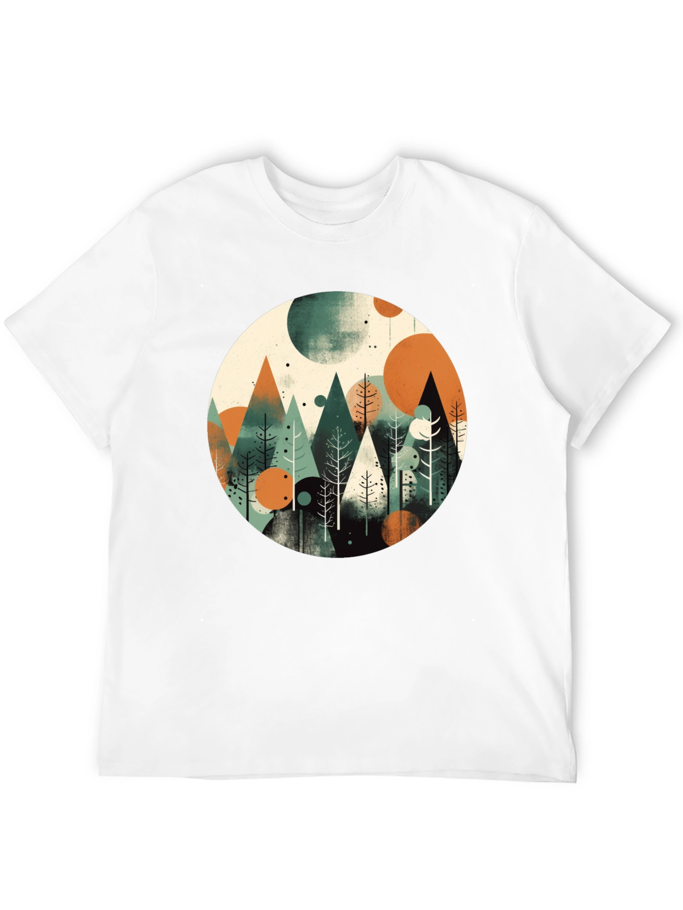 Abstract Mountain Forest Graphic Tee