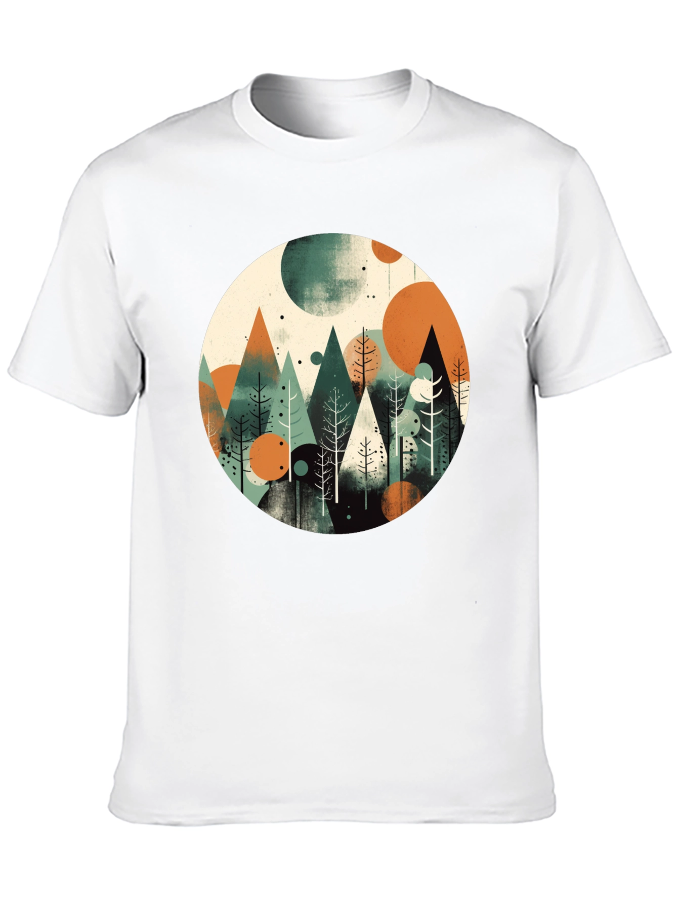 Abstract Mountain Forest Graphic Tee