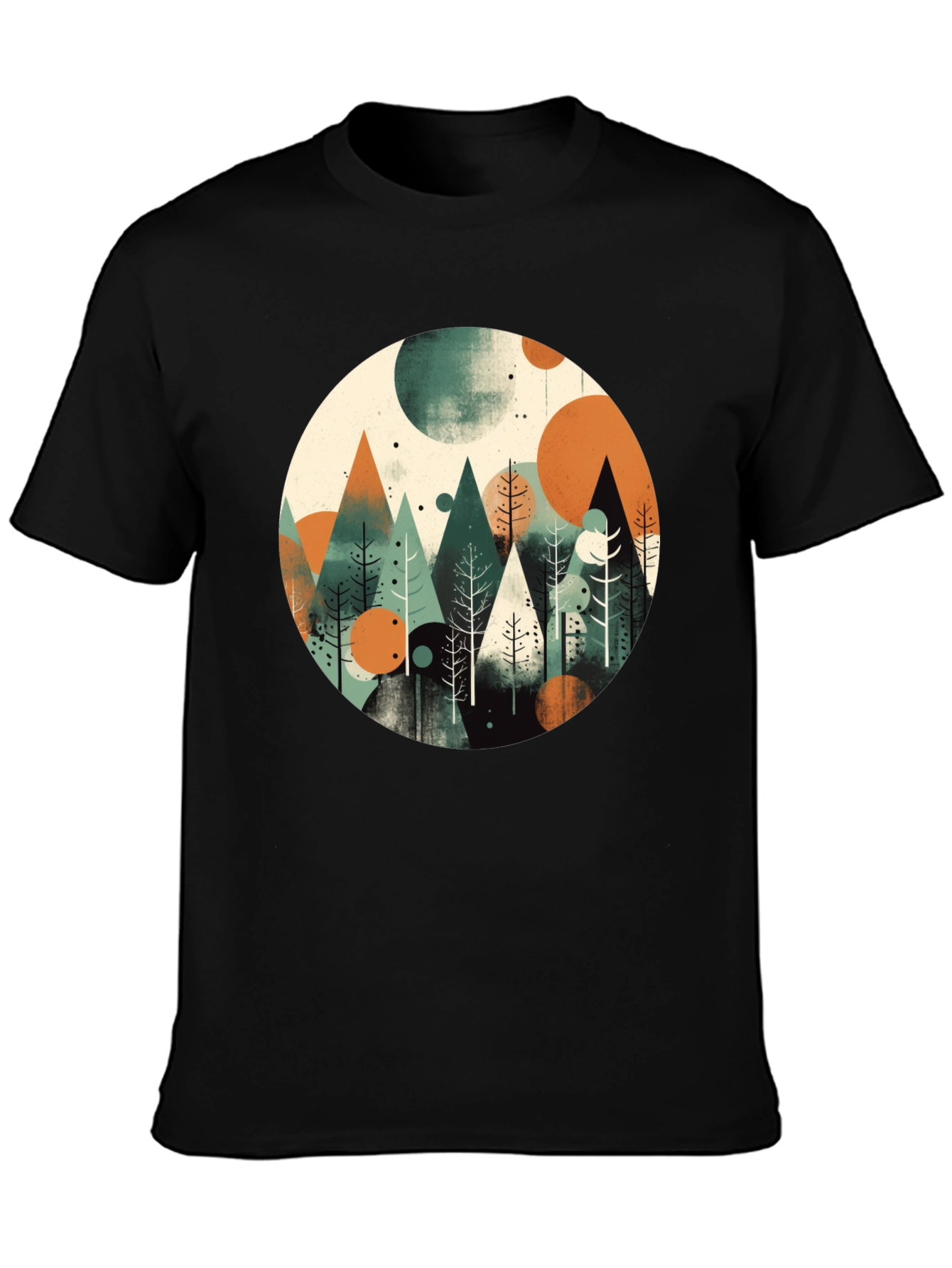 Abstract Mountain Forest Graphic Tee