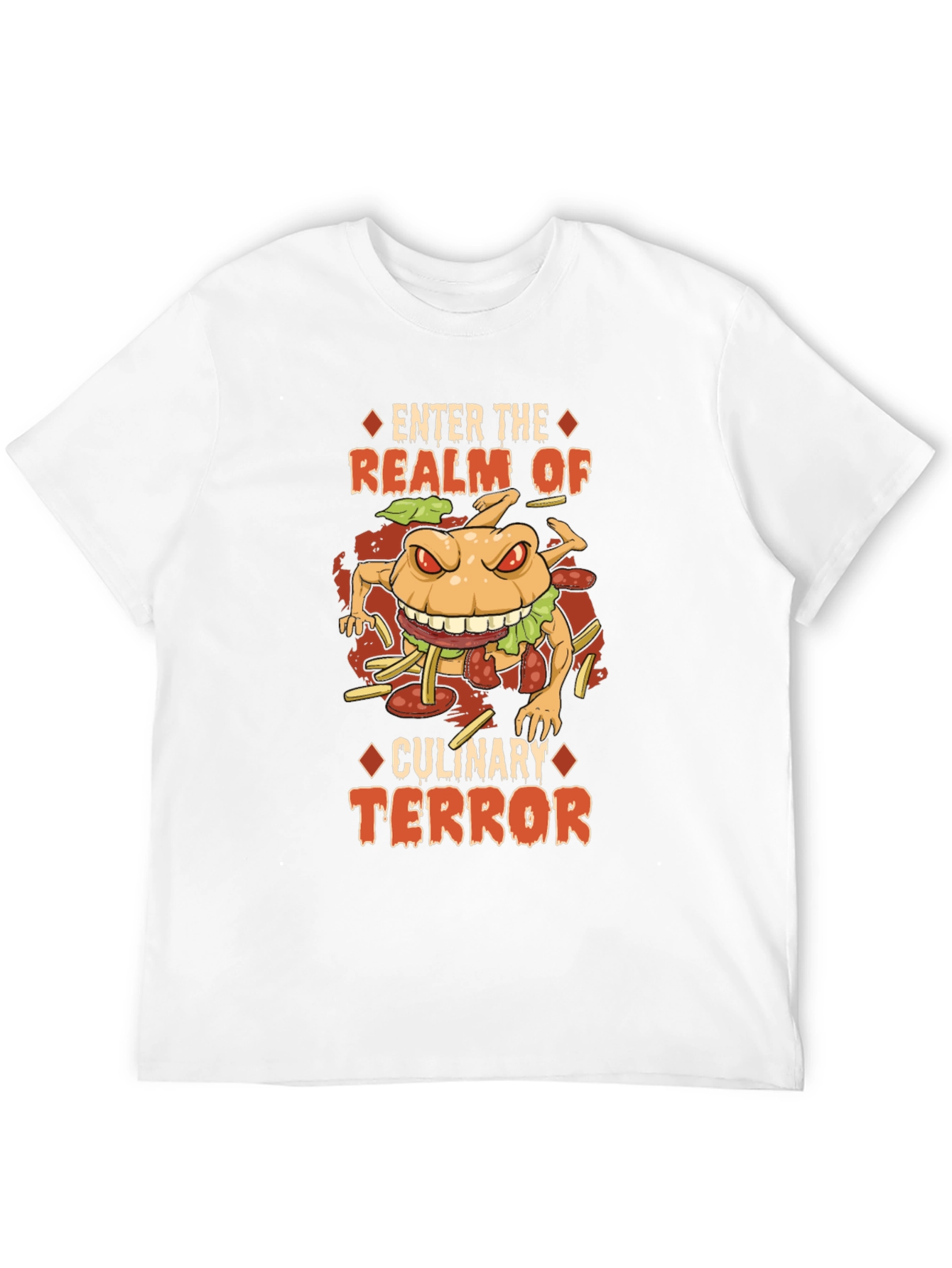 Culinary Terror Burger Graphic T-Shirt - Black