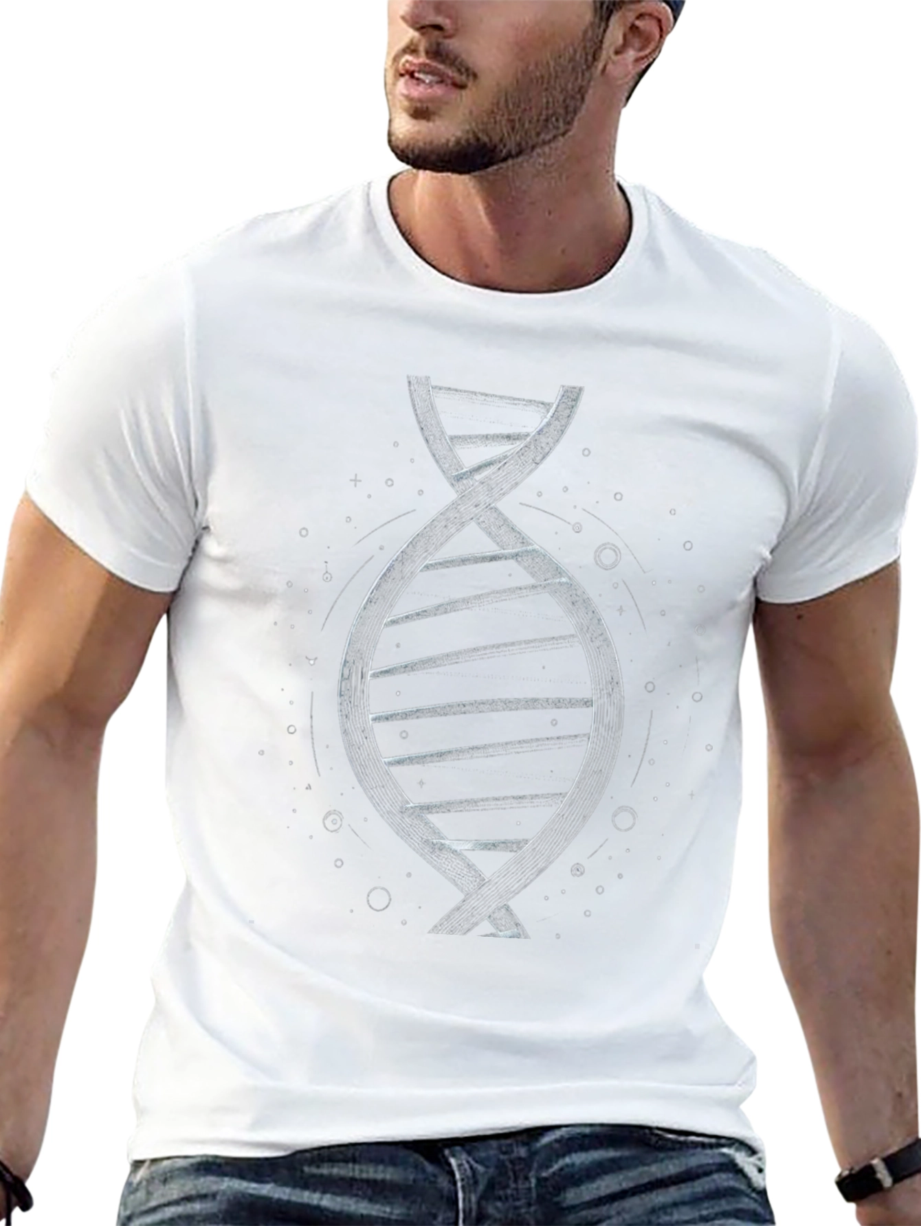DNA Double Helix Graphic Tee - Science Inspired