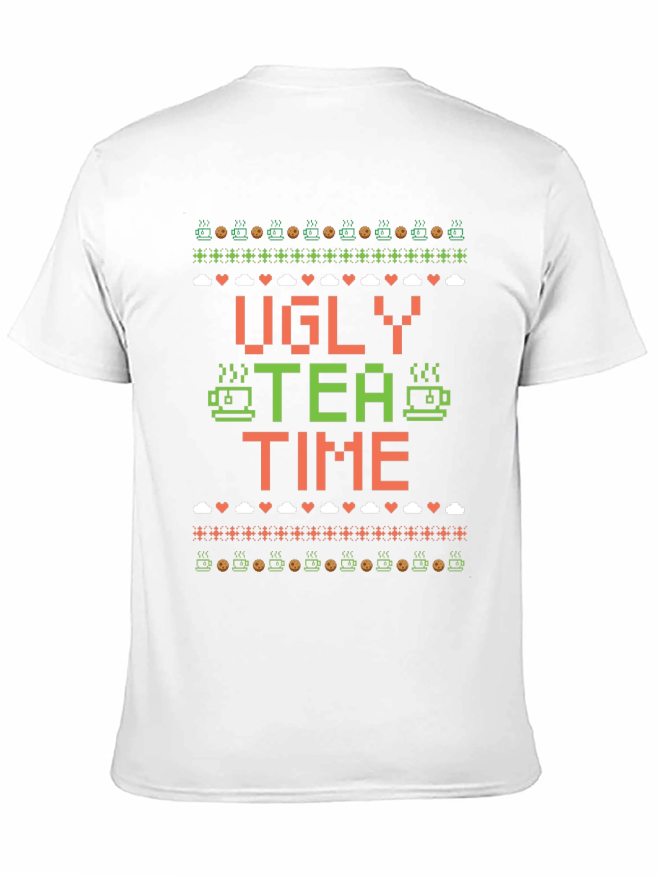 Ugly Tea Time Graphic T-Shirt - Funny Holiday Tee