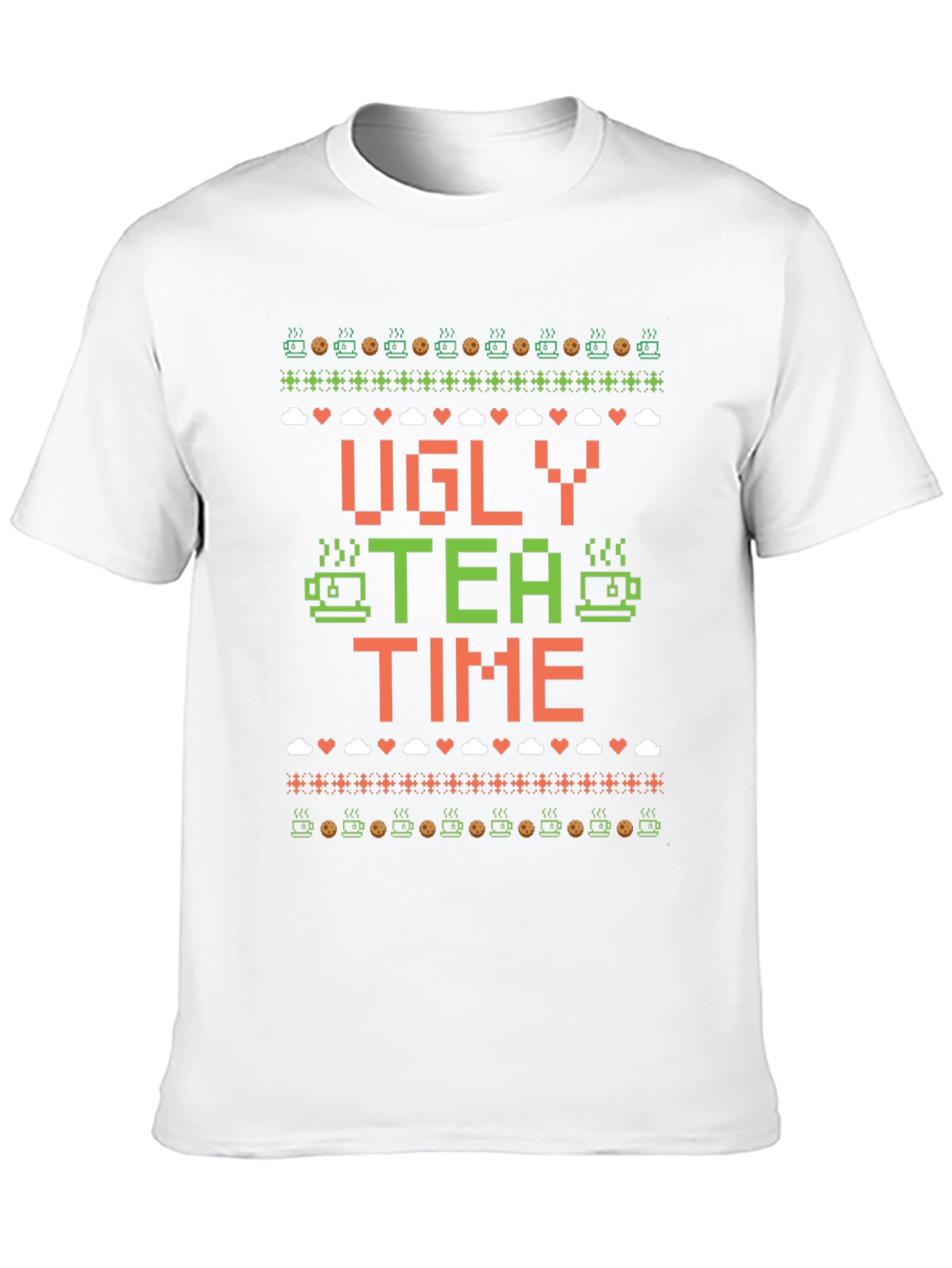 Ugly Tea Time Graphic T-Shirt - Funny Holiday Tee