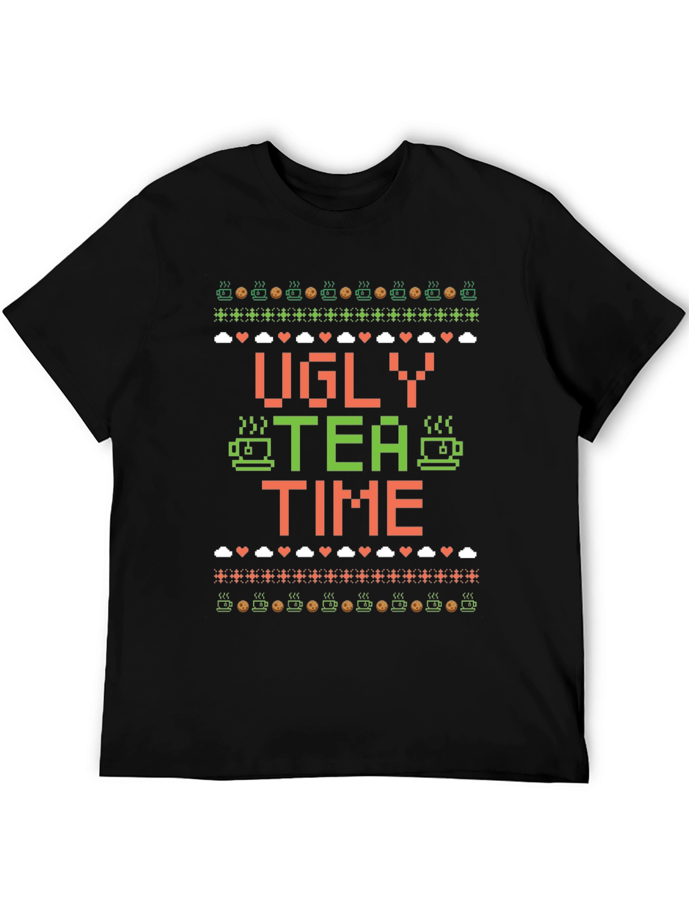 Ugly Tea Time Graphic T-Shirt - Funny Holiday Tee